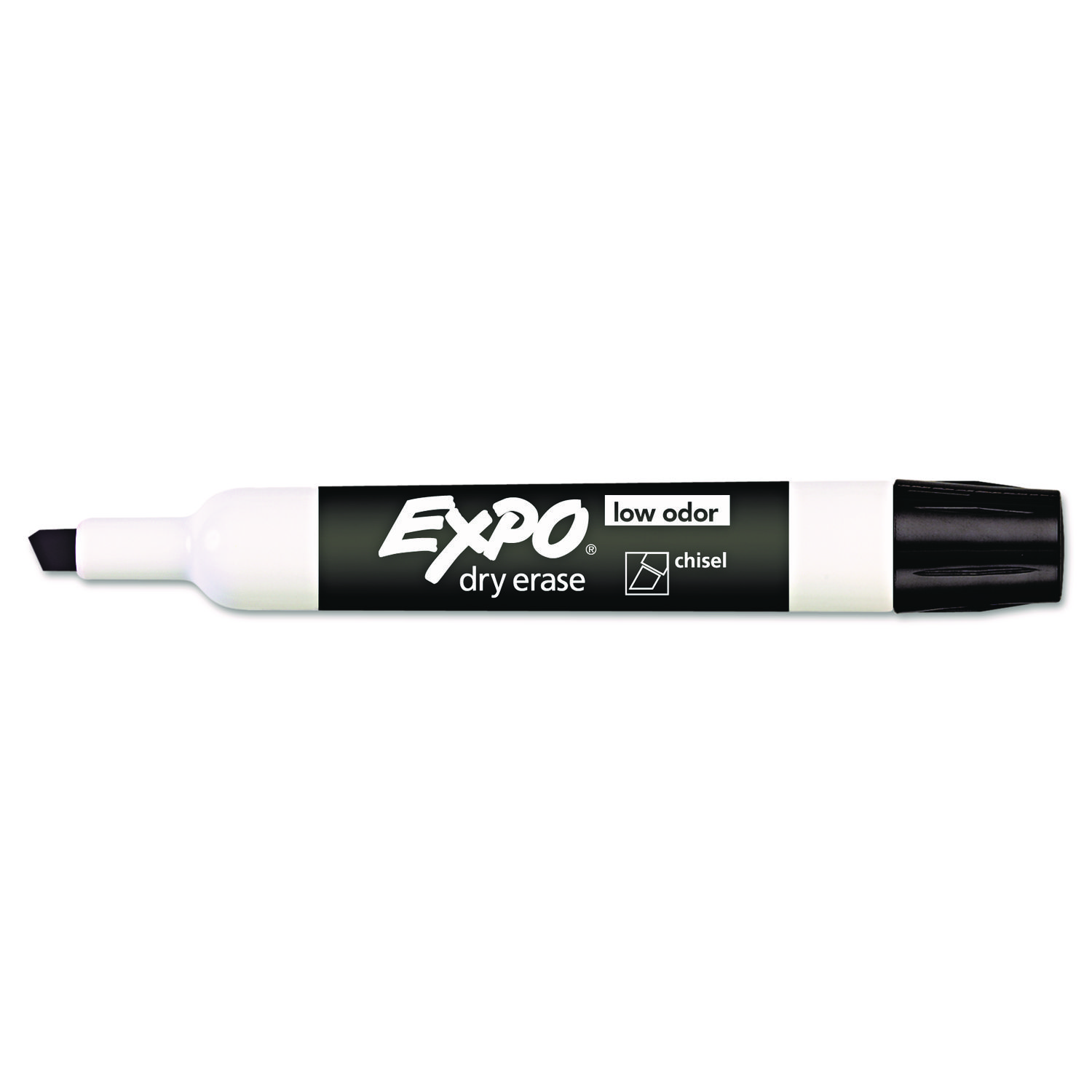 EXPO® Low-Odor Dry-Erase Marker, Broad Chisel Tip, Black