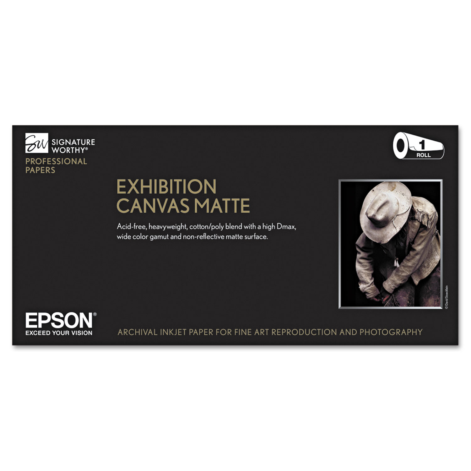  Epson S045261 Exhibition Canvas, 17 x 22, White, 25/Pack (EPSS045261) 