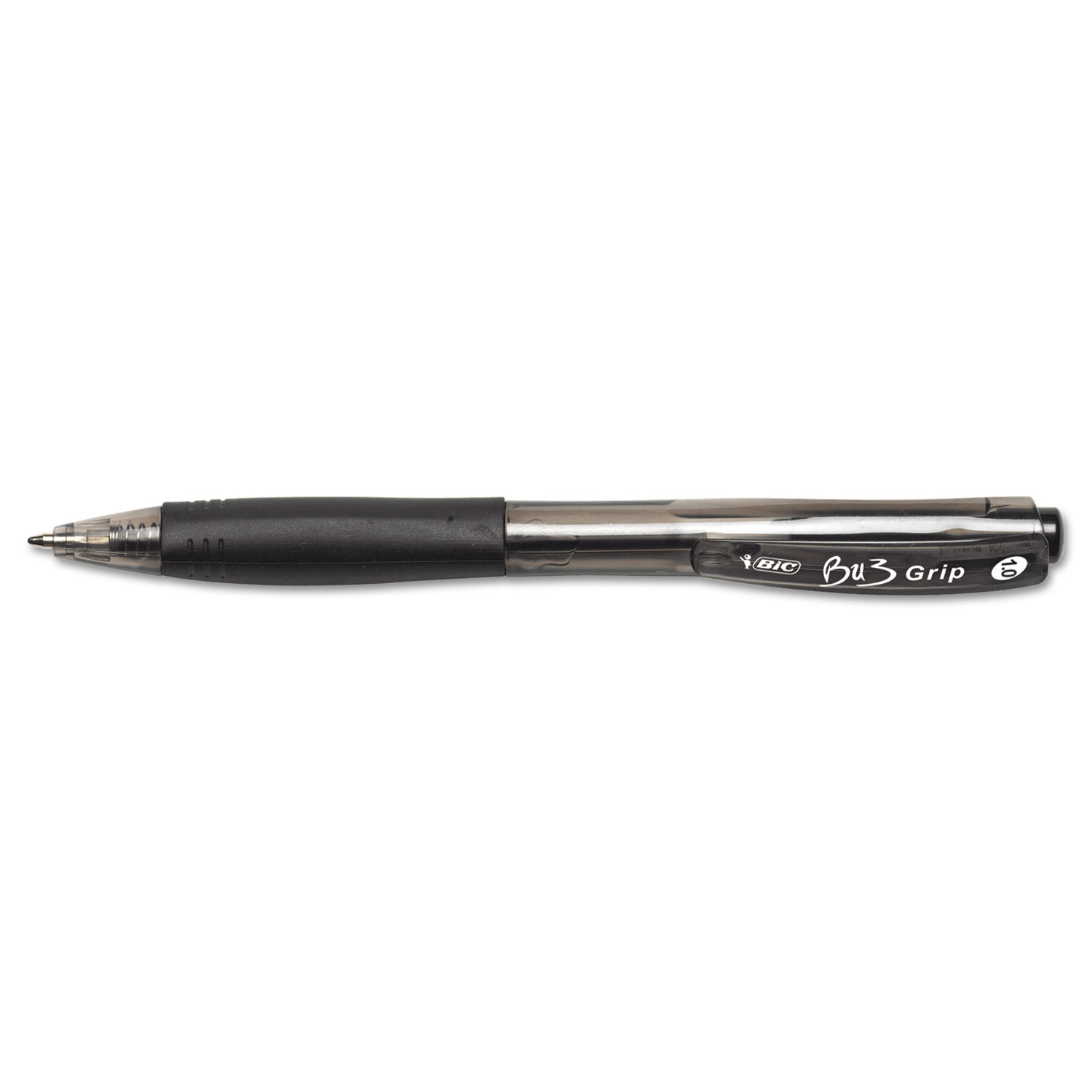  BIC BU311BK BU3 Retractable Ballpoint Pen, Bold 1 mm, Black Ink/Barrel, Dozen (BICBU311BK) 