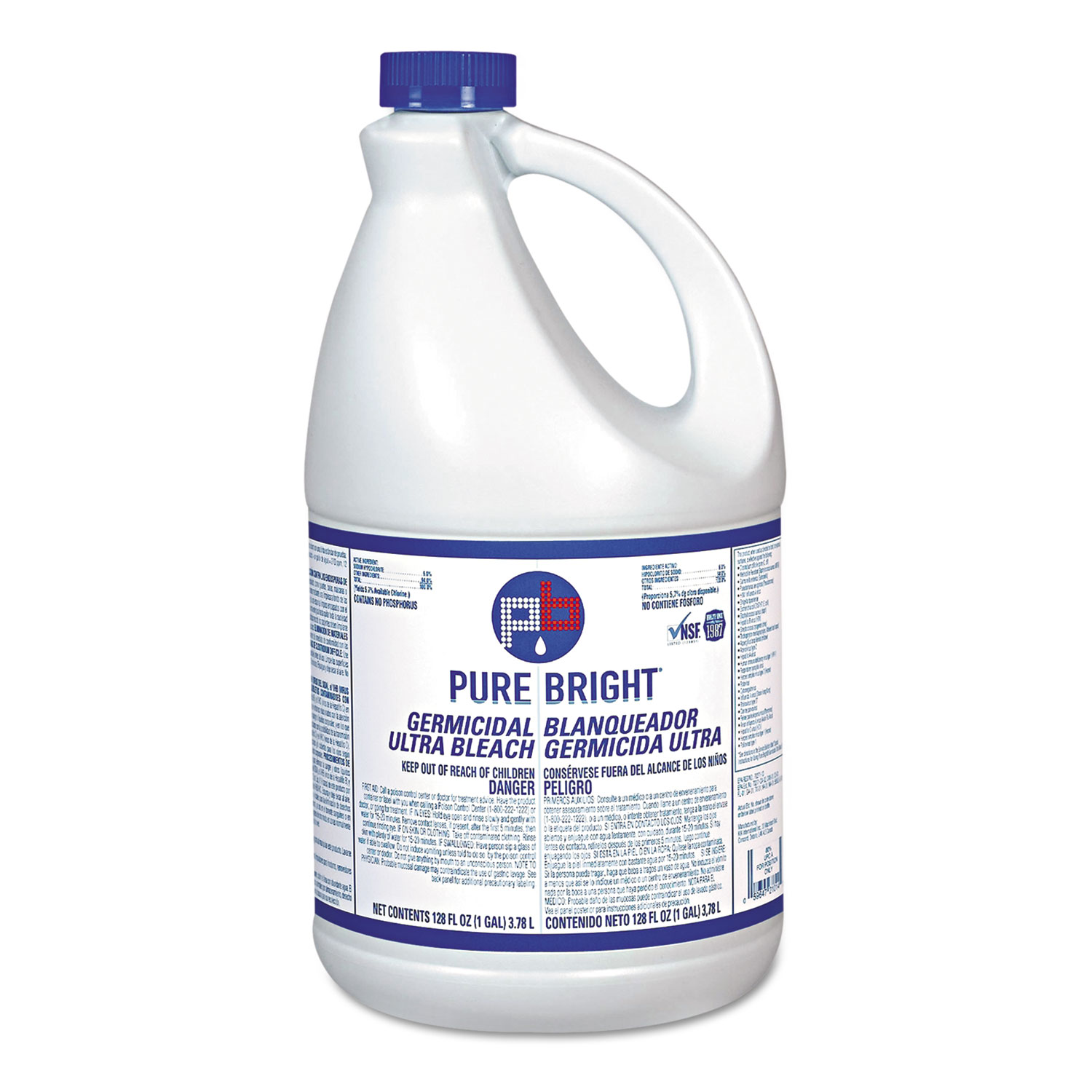  Pure Bright 11008635042 Liquid Bleach, 1gal Bottle, 6/Carton (KIKBLEACH6) 