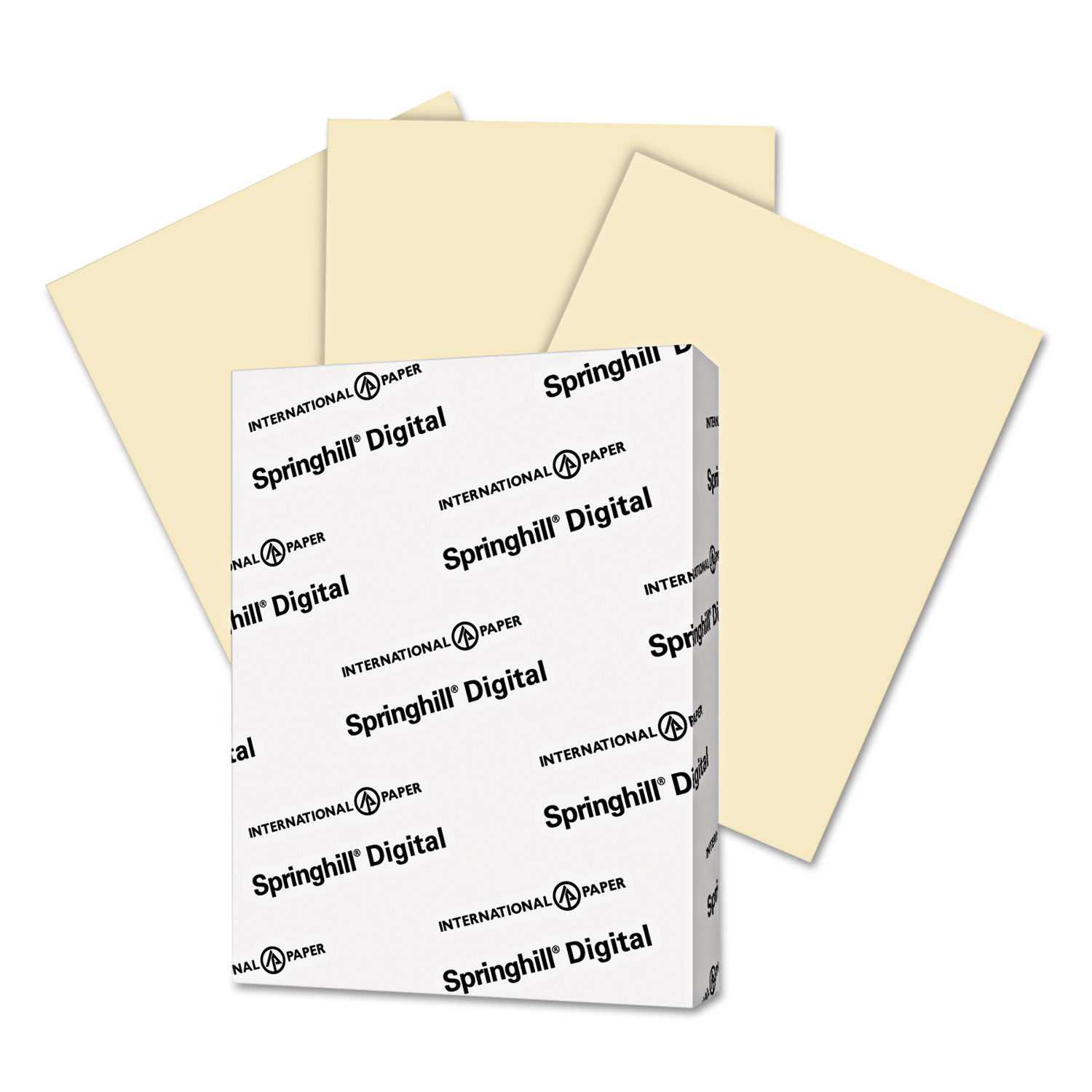  Springhill 056100 Digital Index Color Card Stock, 90lb, 8.5 x 11, Ivory, 250/Pack (SGH056100) 