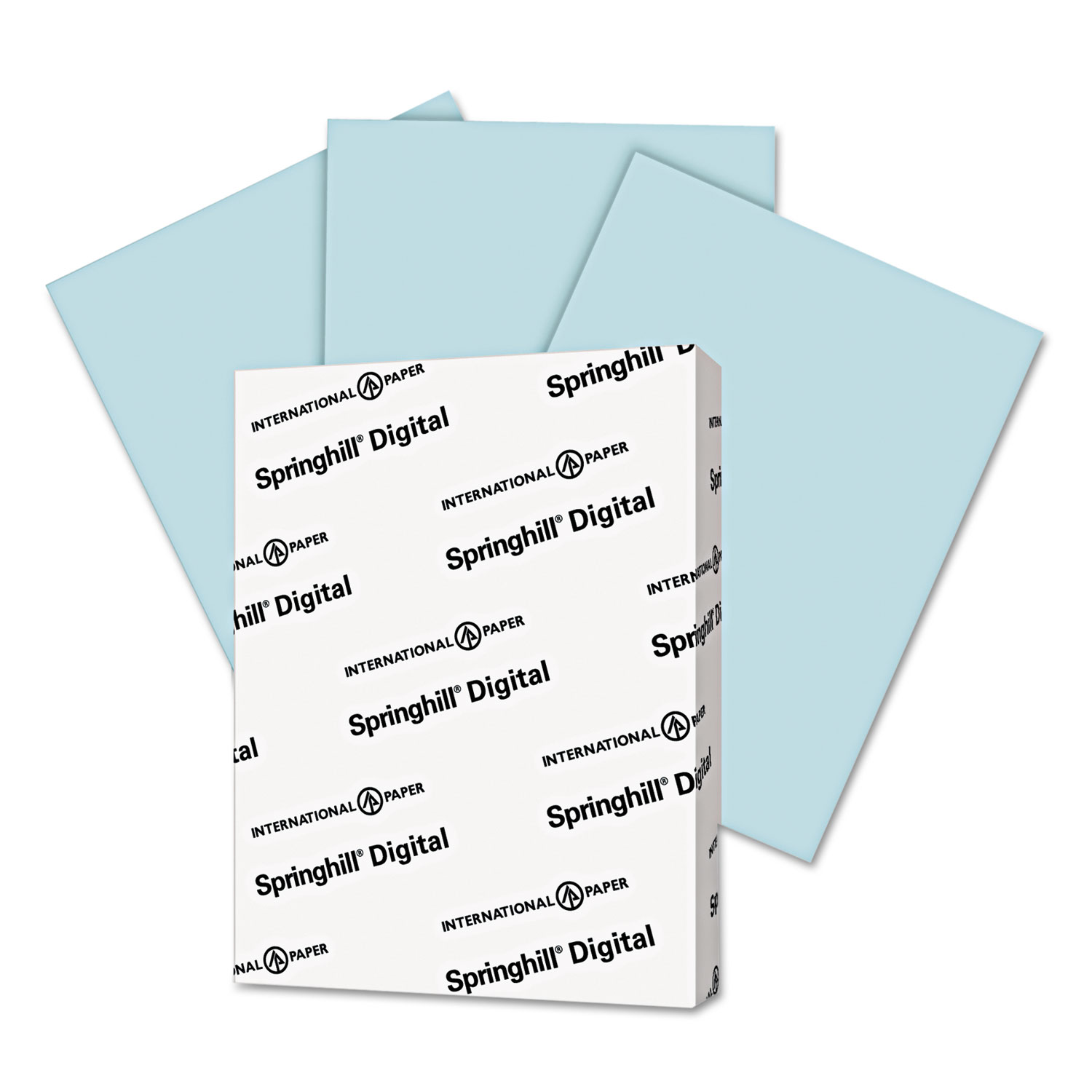  Springhill 025100 Digital Index Color Card Stock, 90lb, 8.5 x 11, Blue, 250/Pack (SGH025100) 