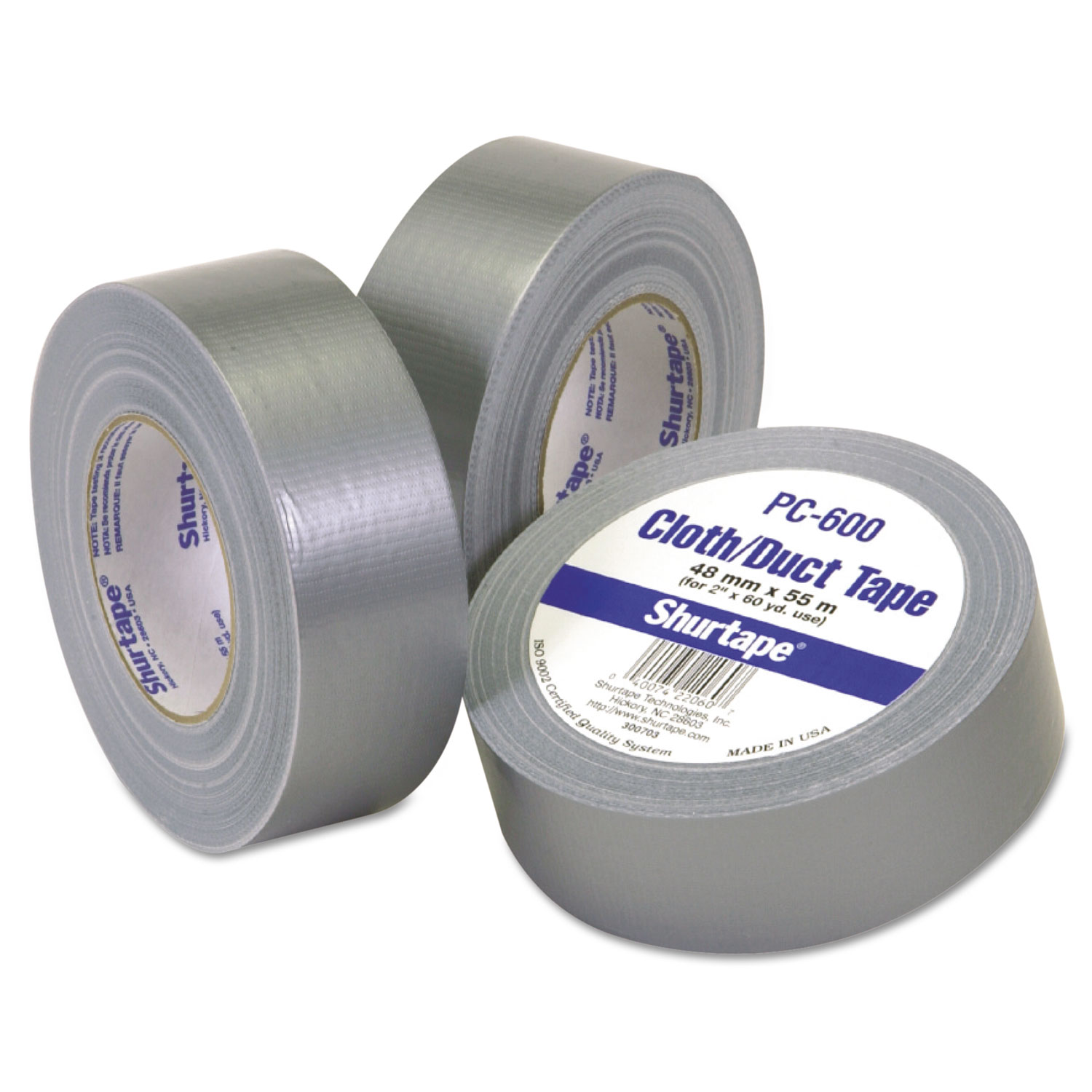 General Purpose Duct Tape, 2 x 60yd, Silver