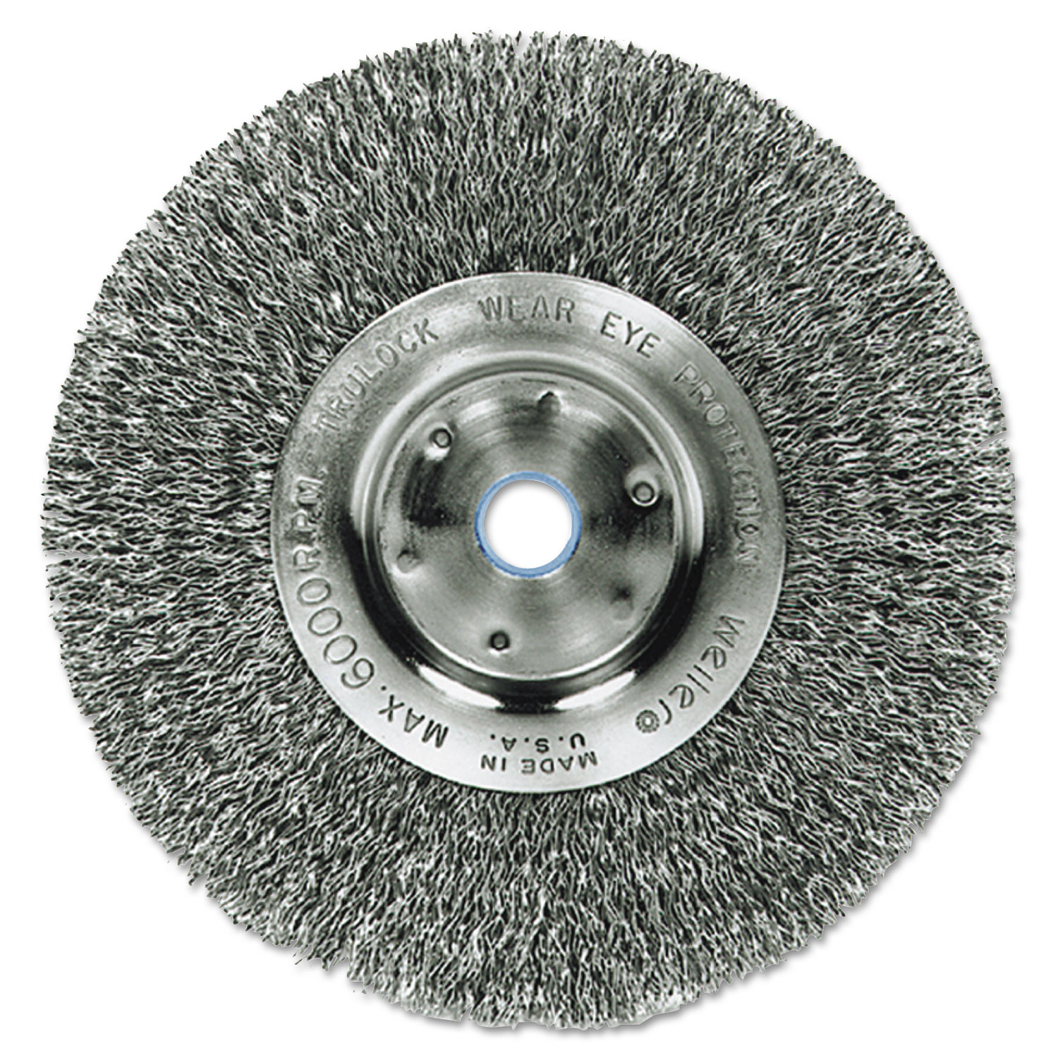 Trulock TLN4 Narrow-Face Crimped Wire Wheel, Stainless Steel, 4 dia, .0118 Wire