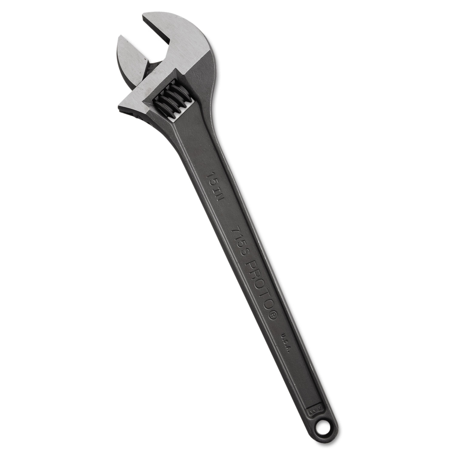 PROTO Adjustable Wrench, 15 Long, 1 11/16 Opening, Black