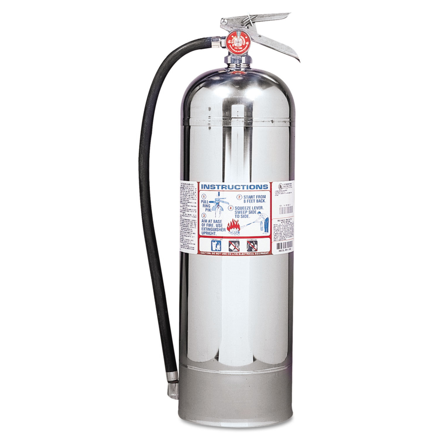  Kidde 466403 ProPlus 2.5 W H2O Fire Extinguisher, 2.5gal, 20.86lb, 2-A (KID466403) 