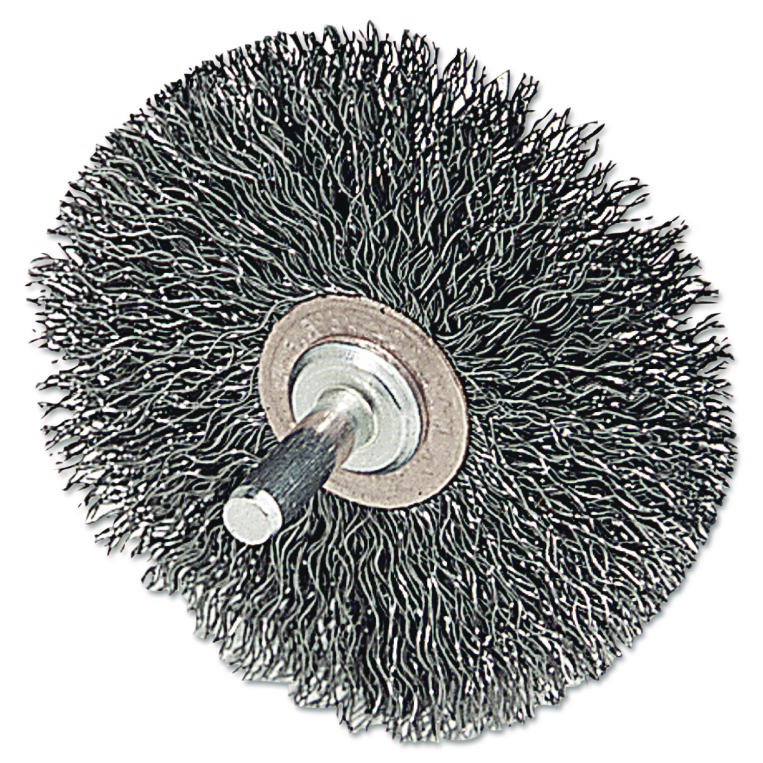 CFX-2 Stem-Mounted Crimped Wire Wheel, 2 dia, Stainless Steel, .0118 Wire