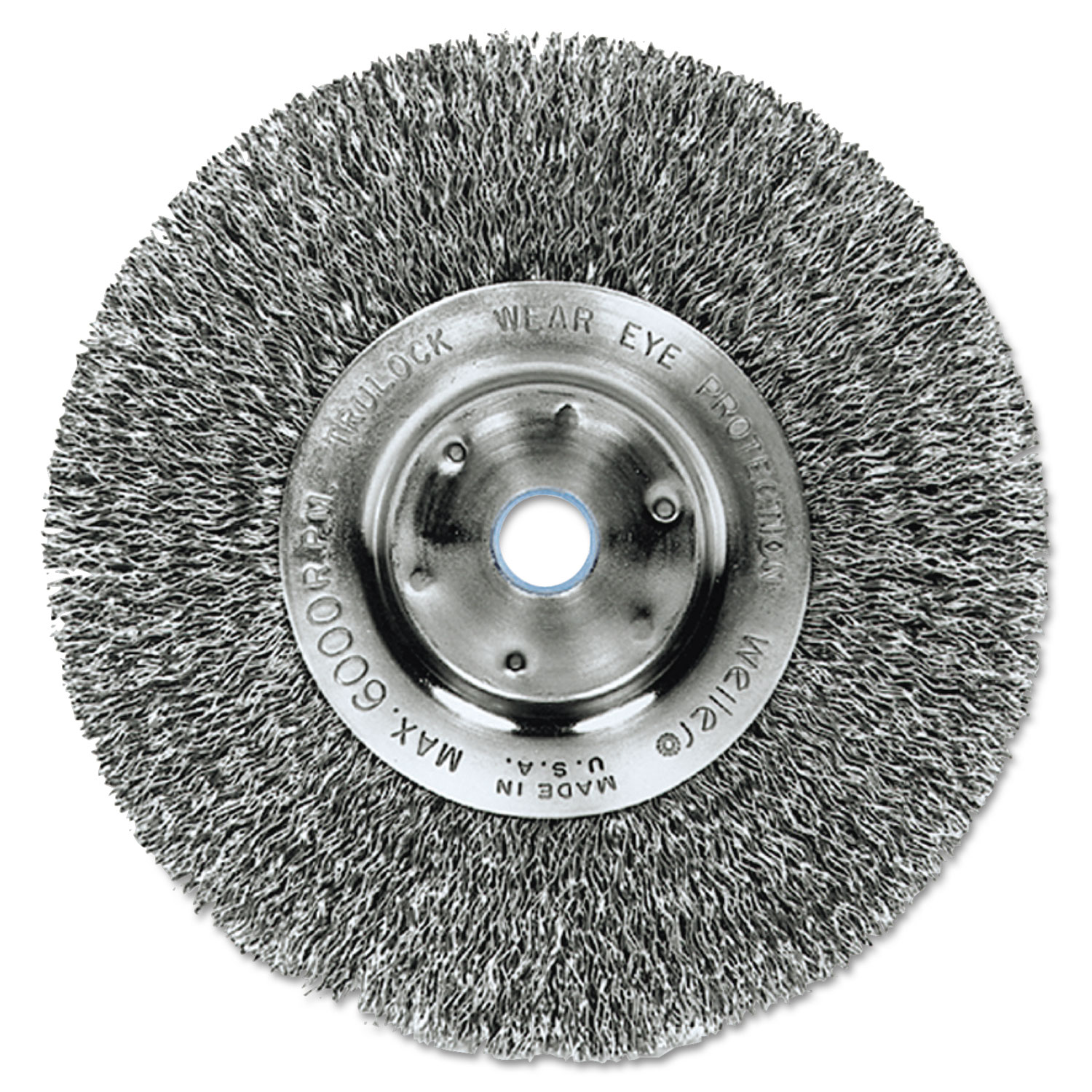 Trulock TLN-6 Narrow-Face Crimped Wire Wheel, 6 dia, .008 Wire