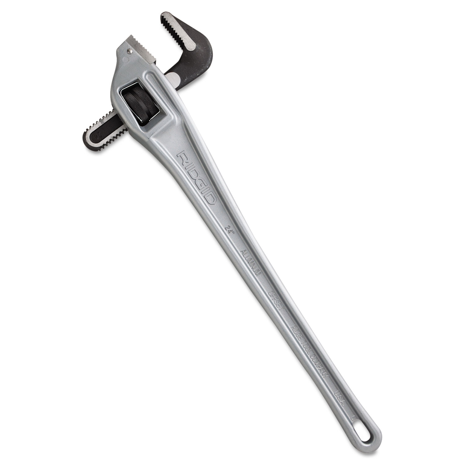 RIDGID Aluminum Handle Offset Pipe Wrench, 24 Long, 3 Jaw Capacity