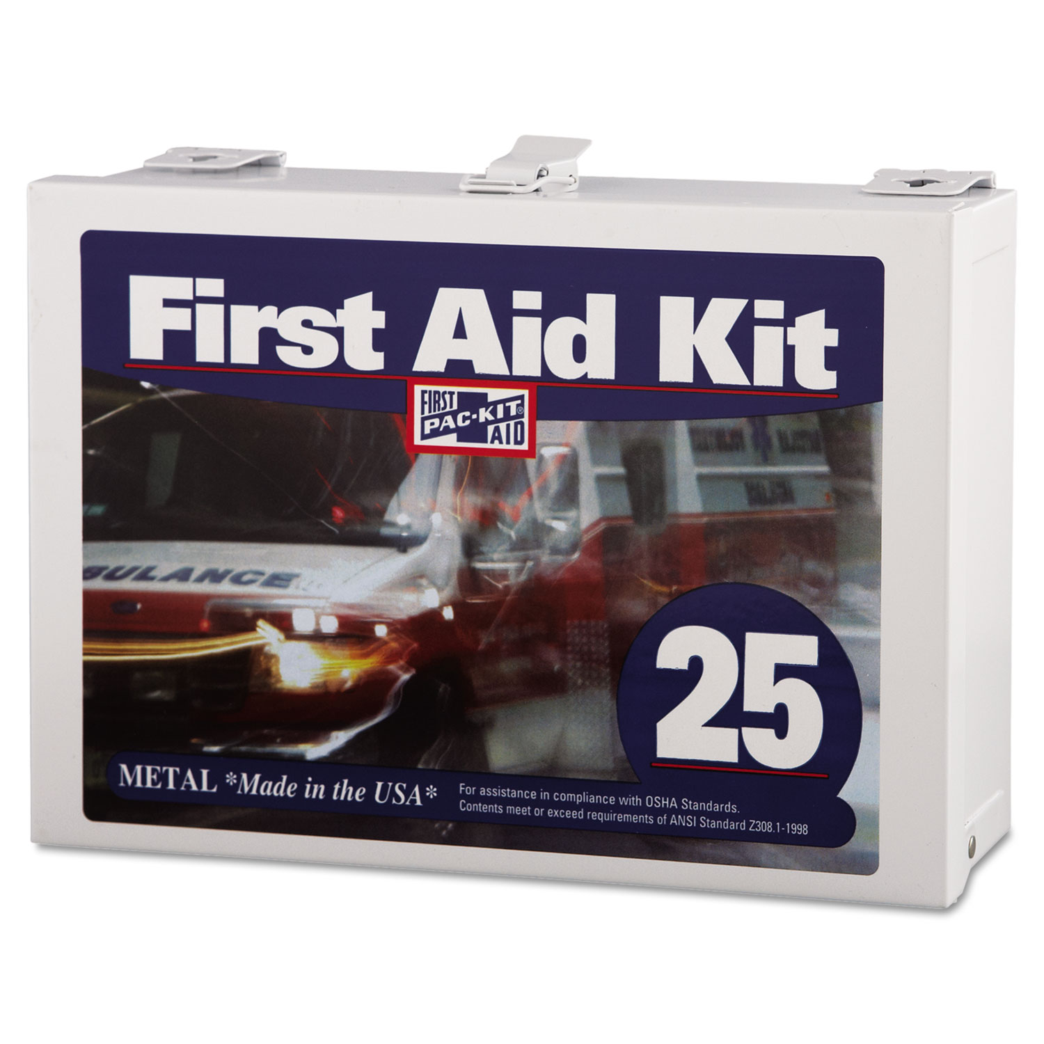  Pac-Kit 6086 First Aid Kit for Up to 25 People, 159-Pieces, Steel (PKT6086) 