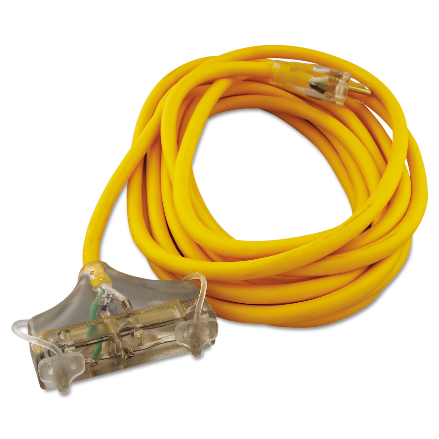  CCI 034870002 Polar/Solar Outdoor Extension Cord, 25ft, Three-Outlets, Yellow (COC03487) 