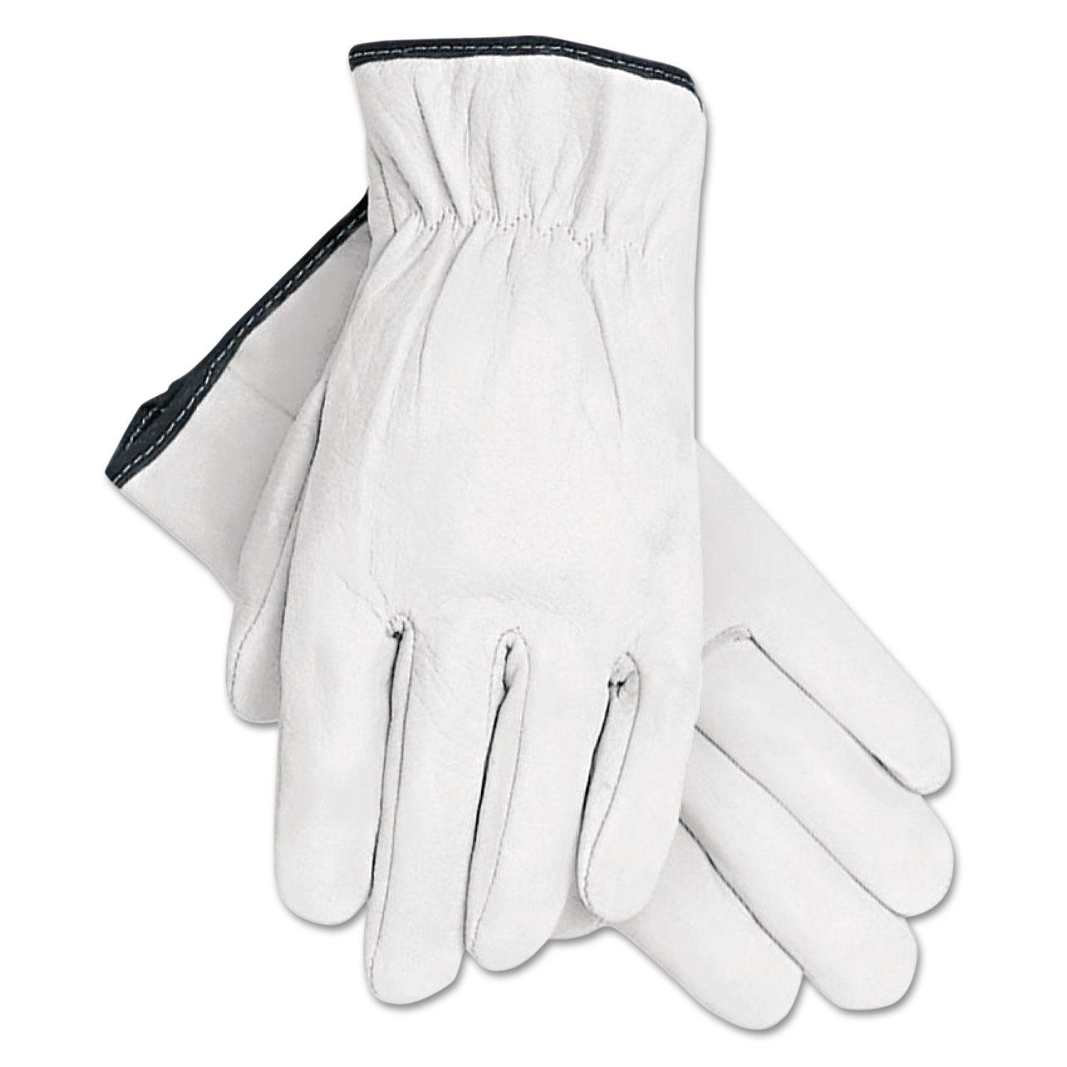  MCR Safety 3601XL Grain Goatskin Driver Gloves, White, X-Large, 12 Pairs (MPG3601XL) 