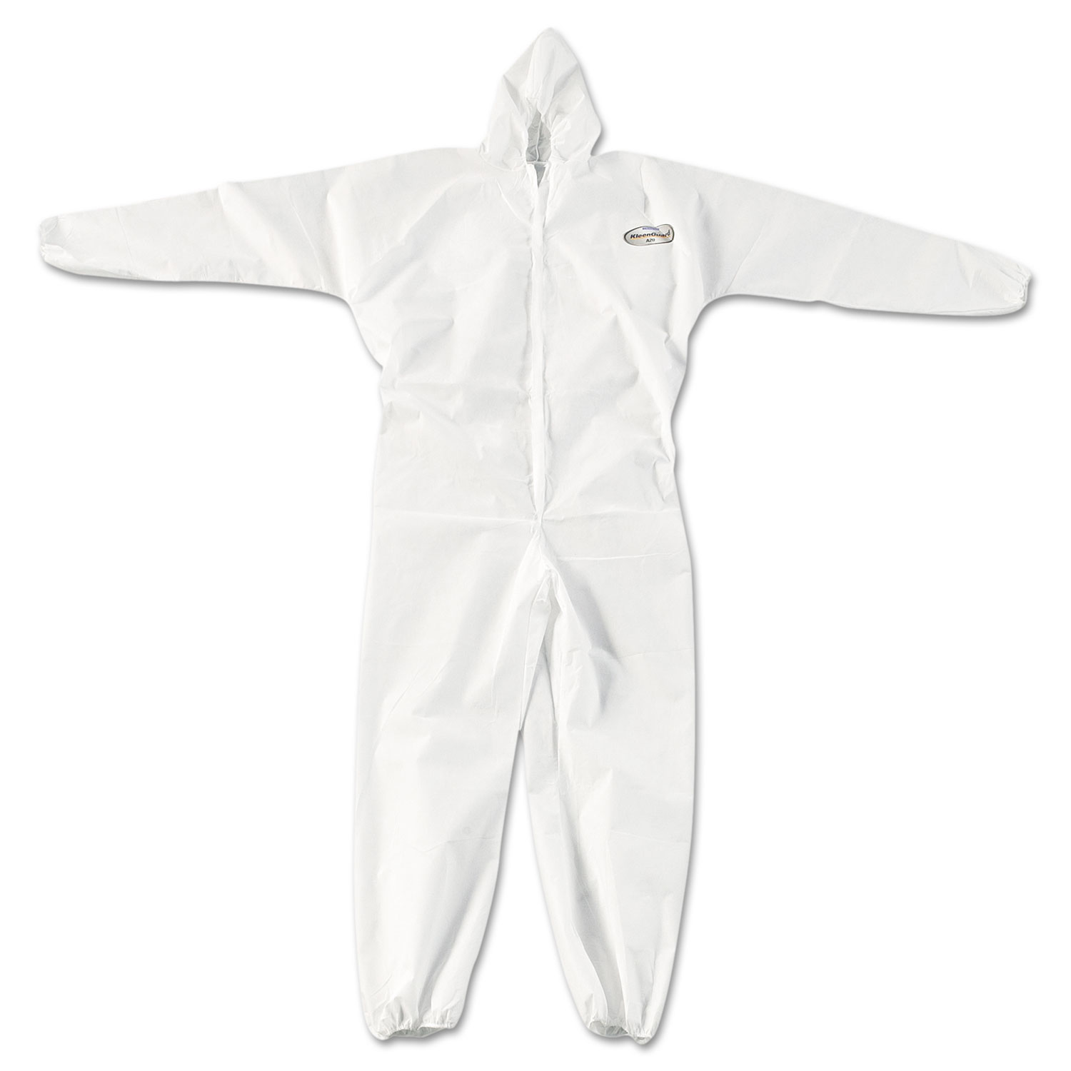 A20 Elastic Back, Cuff & Ankle Hooded Coveralls, Zip, X-Large, White, 24/Carton