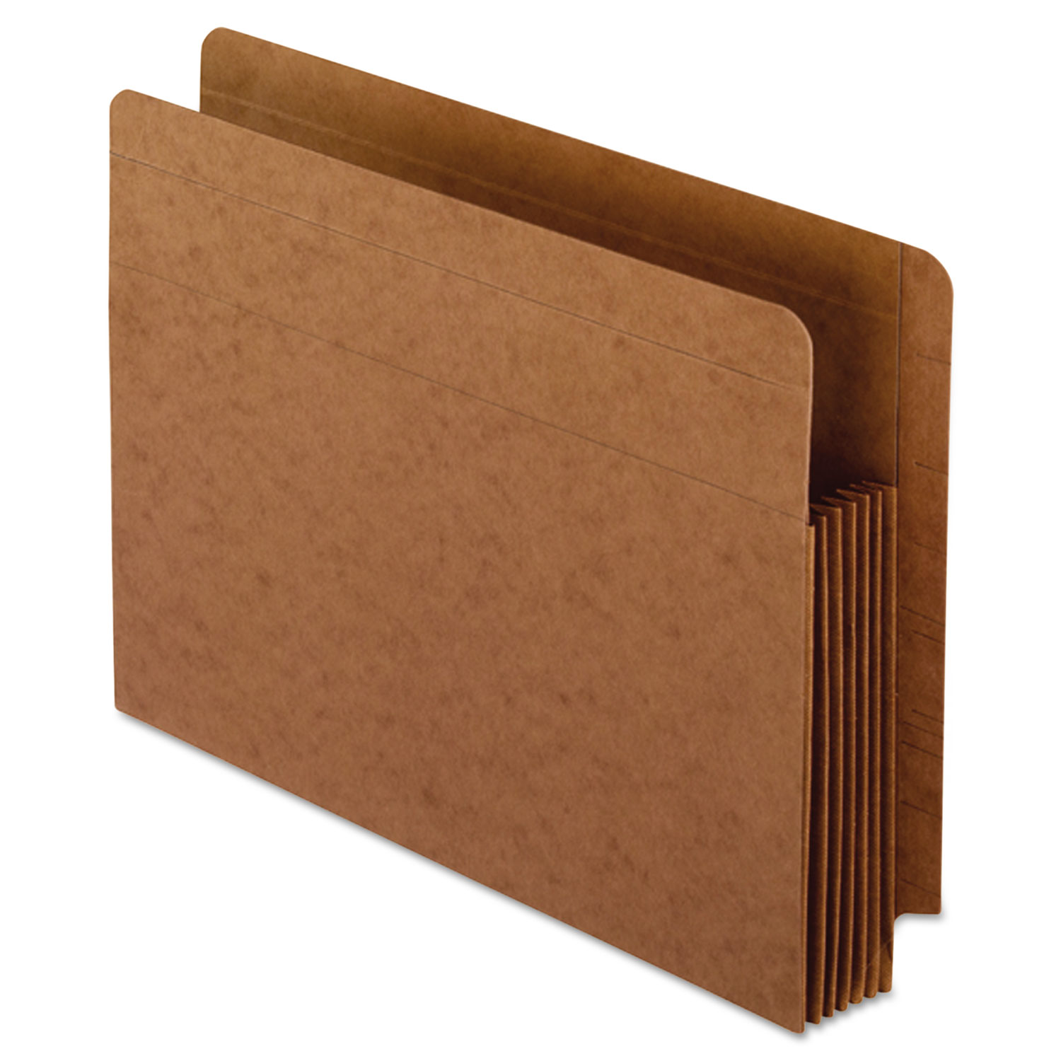 Heavy-Duty End Tab File Pockets, Straight Cut, 1 Pocket, Letter, Brown