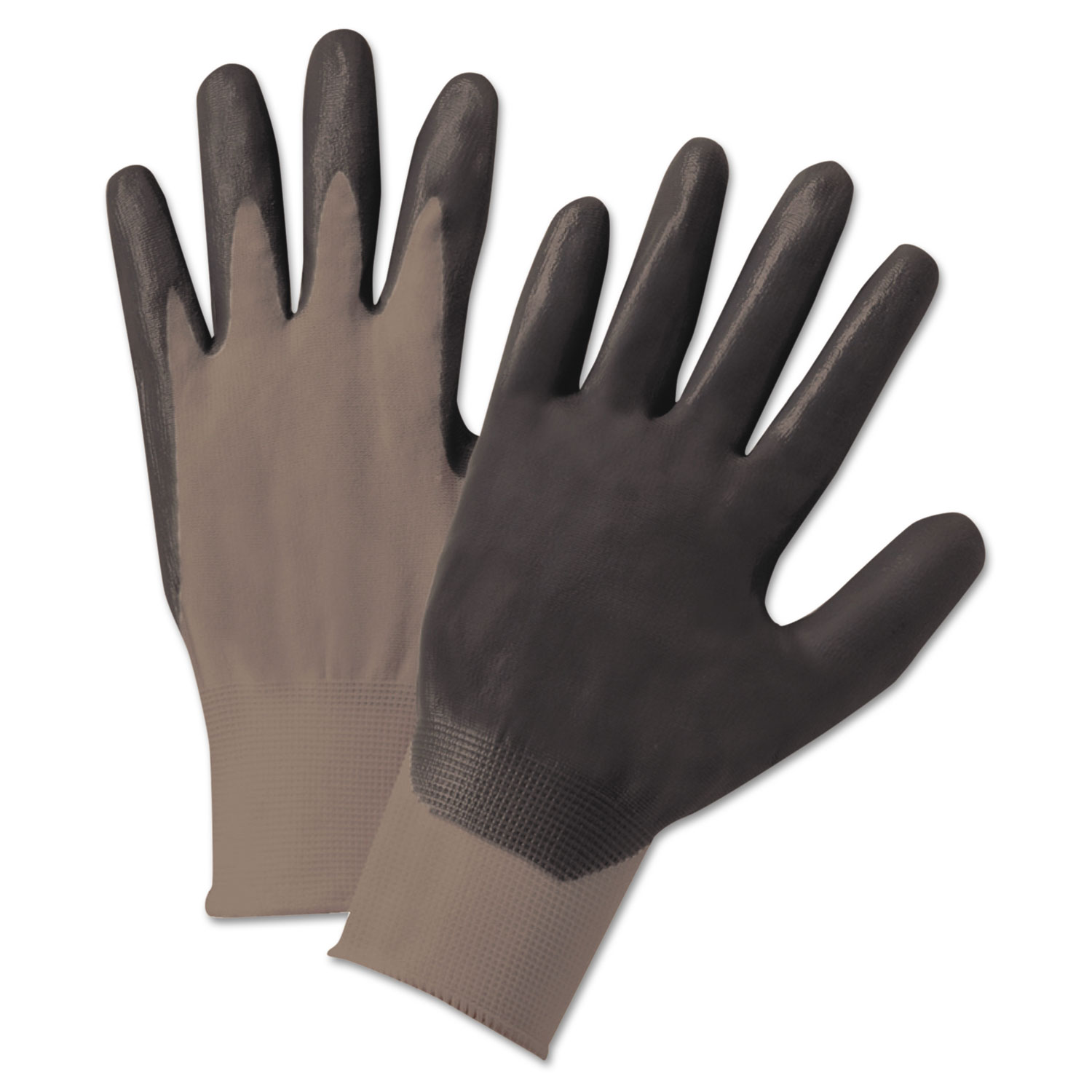  Anchor Brand 6020-M Nitrile-Coated Gloves, Gray/Black, Nylon Knit, Medium, 12 Pairs (ANR6020M) 
