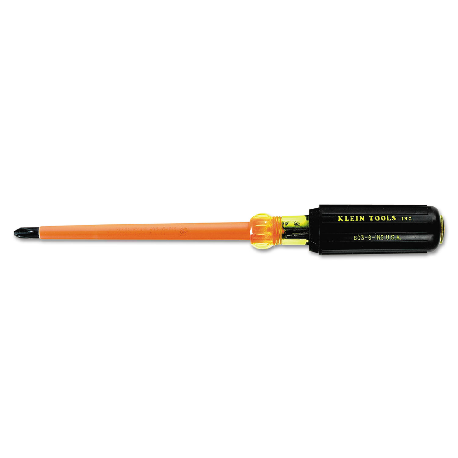 Insulated #2 Phillips-Tip Cushion-Grip Screwdriver, #2, 8 5/16 Long