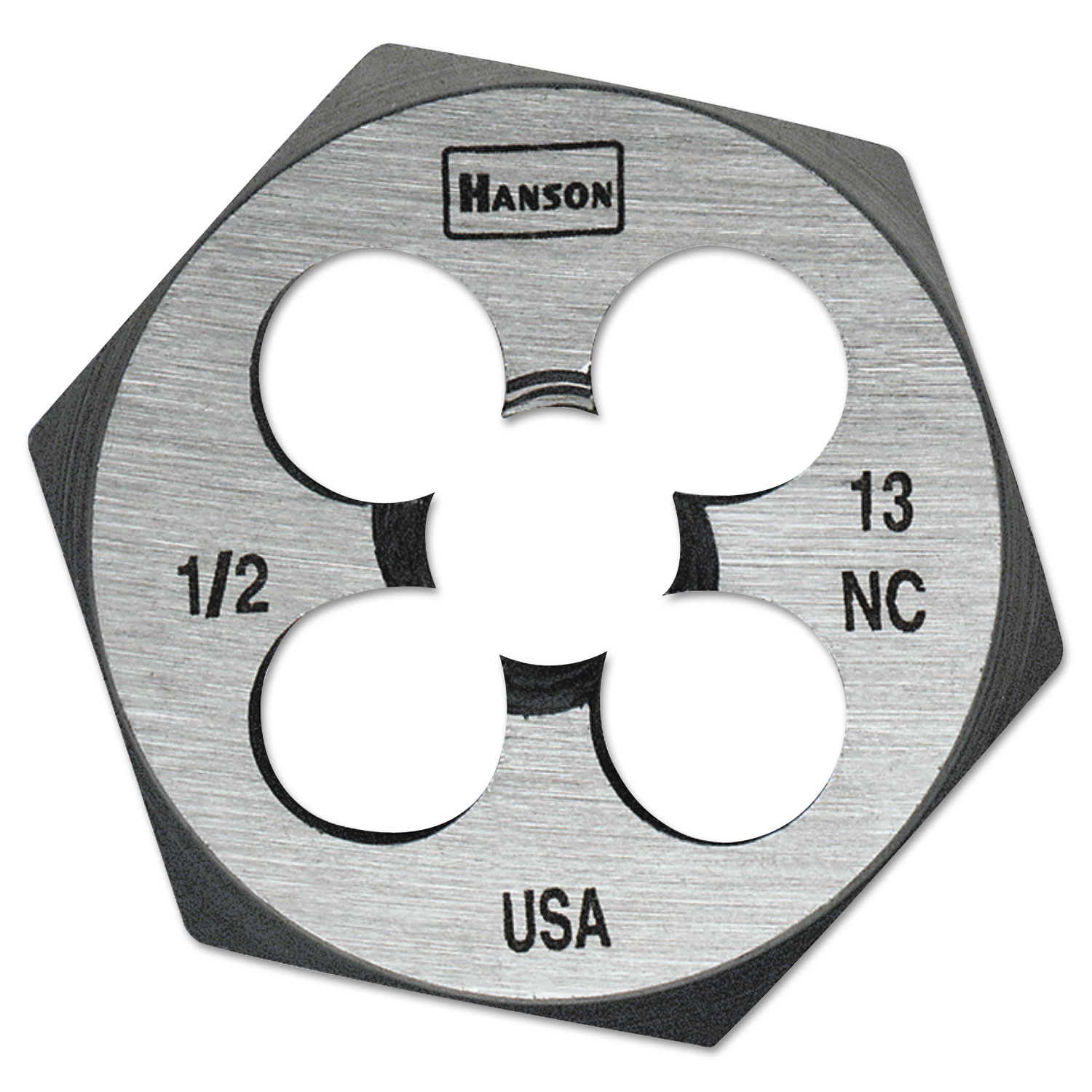 High-Carbon Steel Hexagon Die, 3/4-10NC, 1-7/16 Diameter
