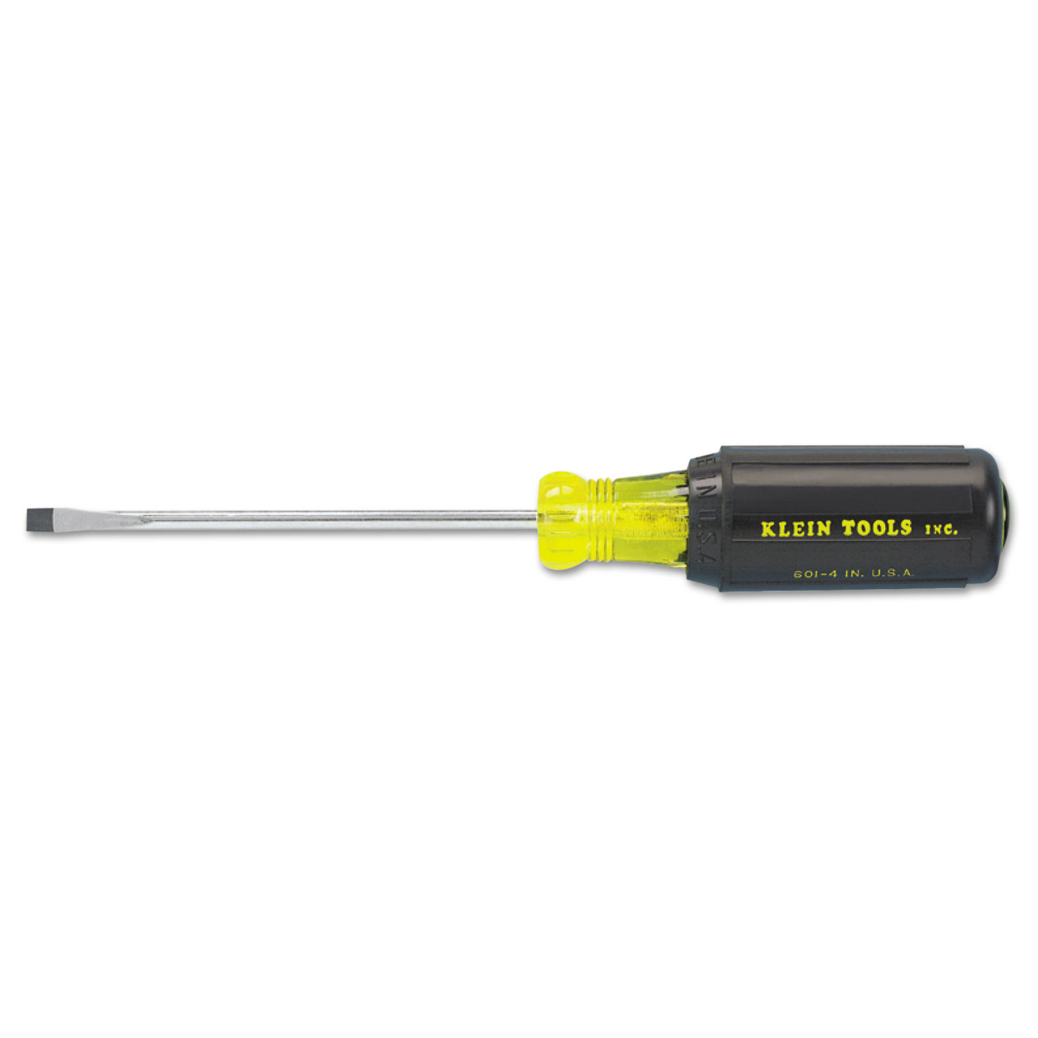 Slotted Cabinet-Tip Cushioned Grip Screwdriver, 3 Long, Round Shaft