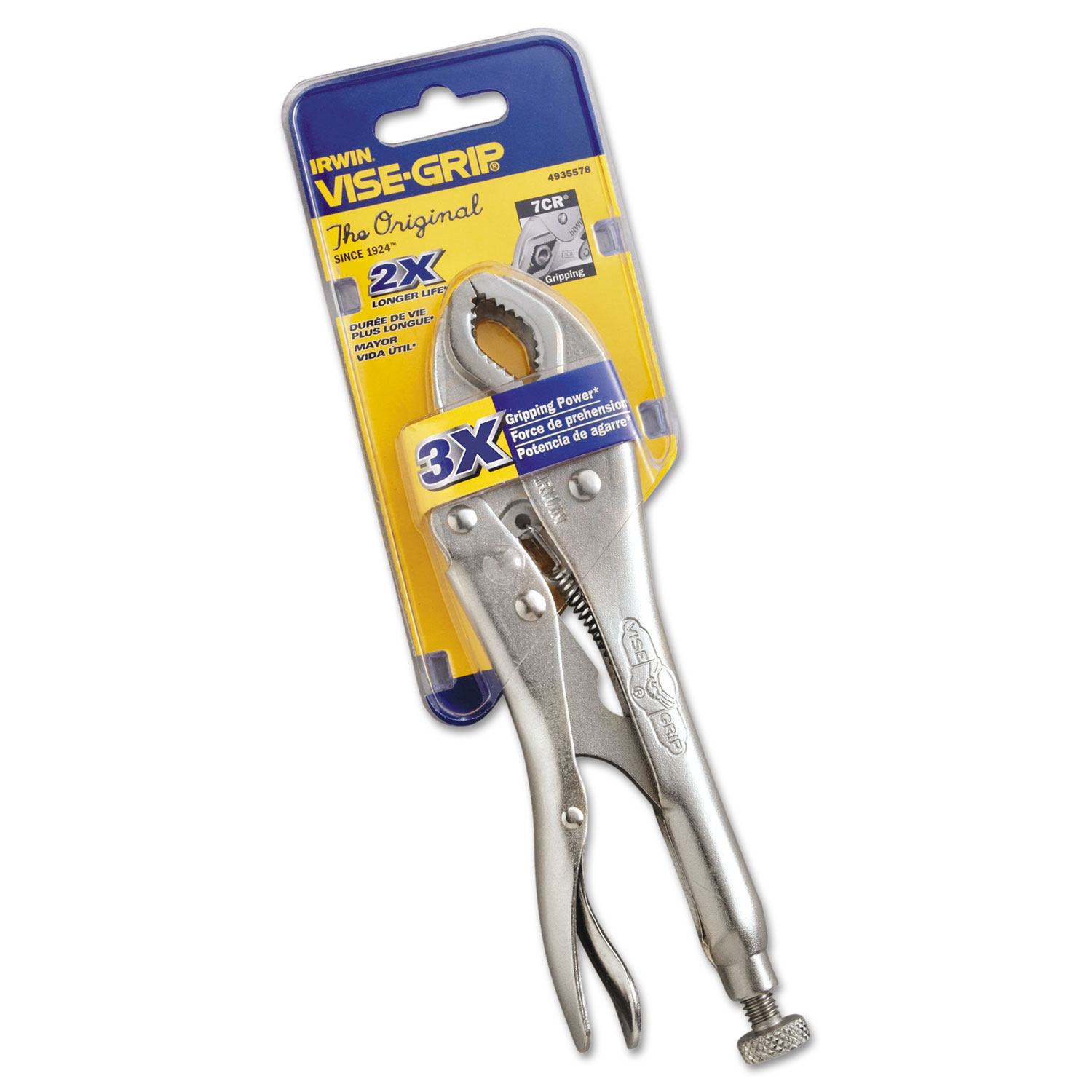 VISE-GRIP 7CR Original Fast Release Locking Pliers, 7 Tool Length, Curved Jaw