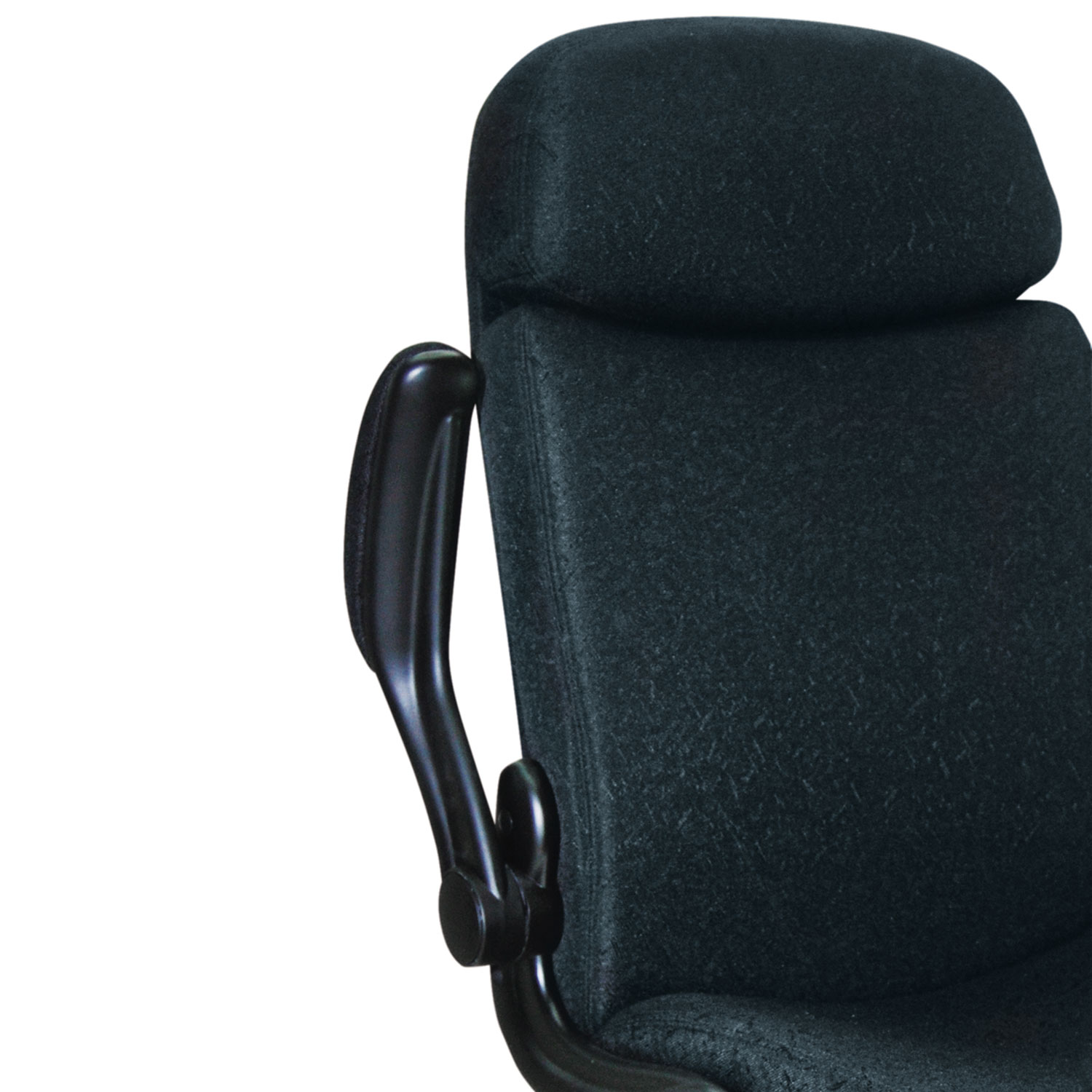 Big & Tall Series Executive Pivot-Arm Chair, Black Leather