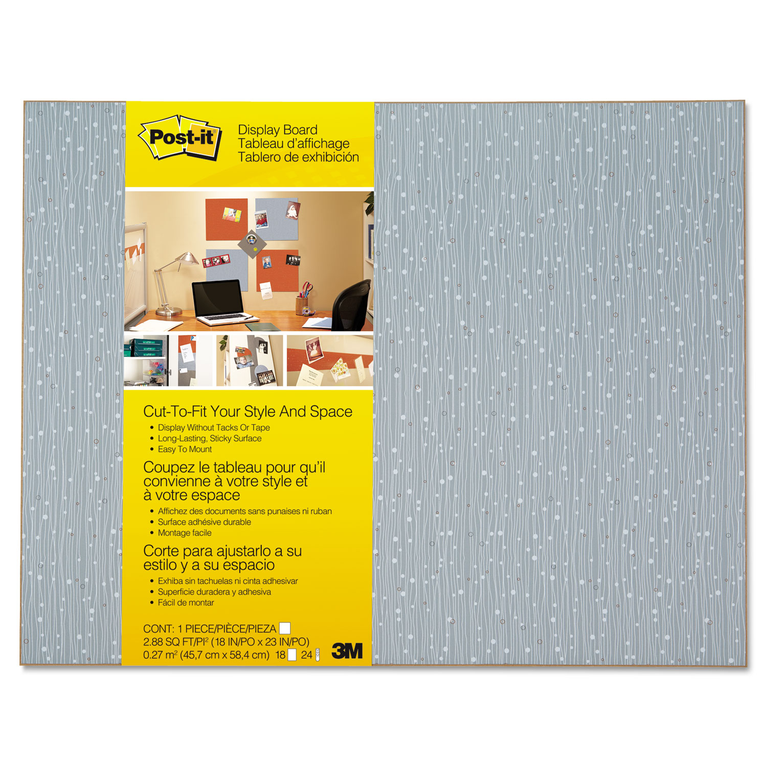 Post-it 558F-ICE Cut-to-Fit Display Board, 18 x 23, Ice, Frameless (MMM558FICE) 