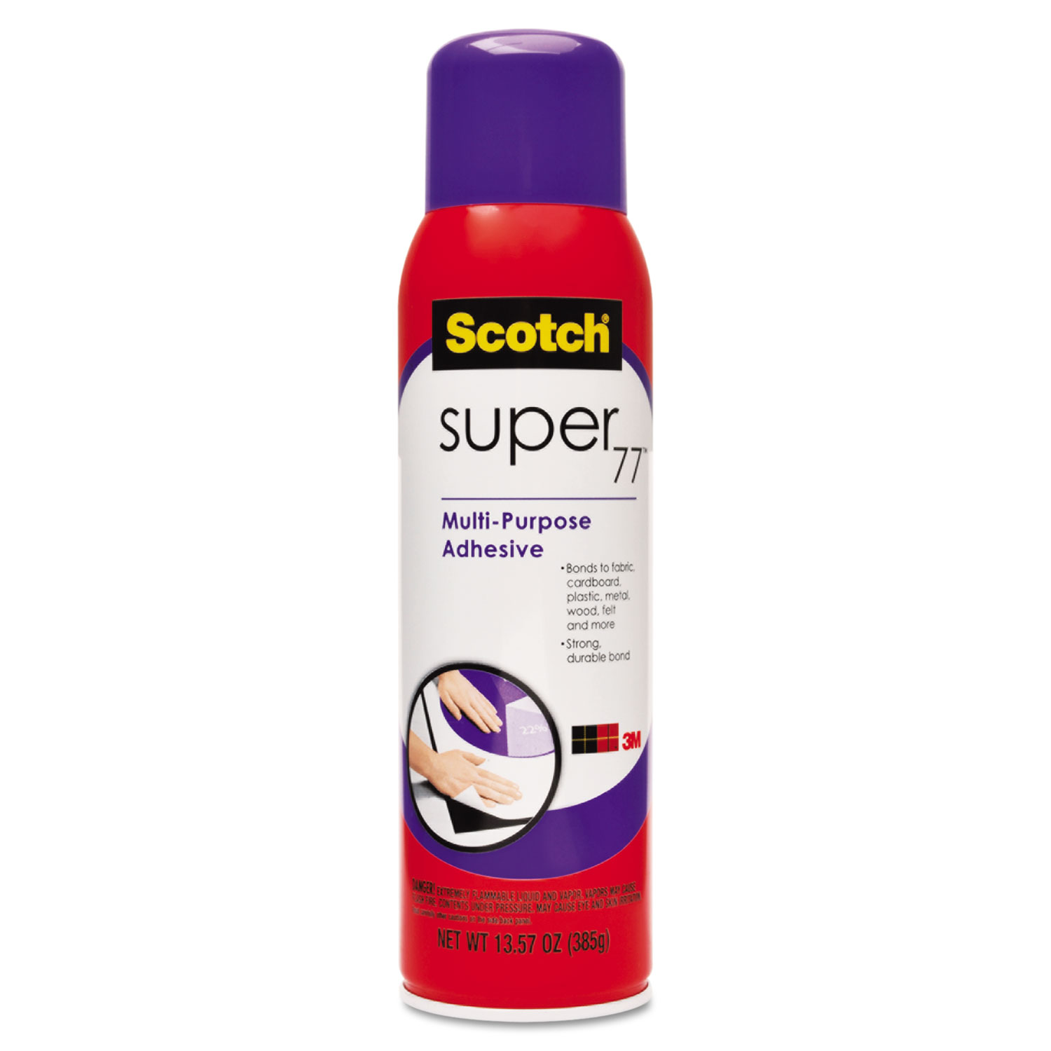 Scotch 7724 Super 77 Multipurpose Spray Adhesive, 13.57 oz, Dries Clear (MMM77) 