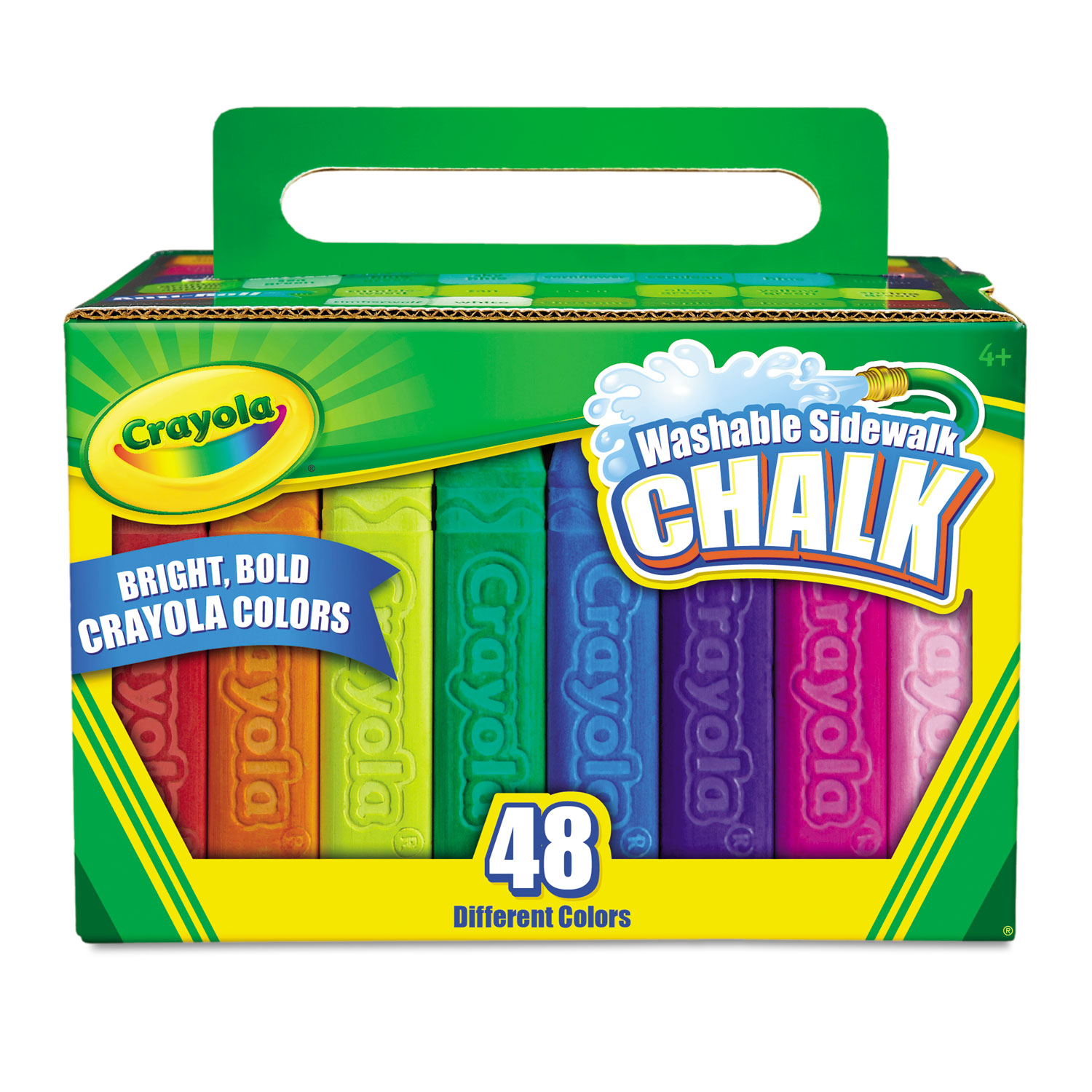  Crayola 512048 Washable Sidewalk Chalk, 48 Assorted Bright Colors, 48 Sticks/Set (CYO512048) 