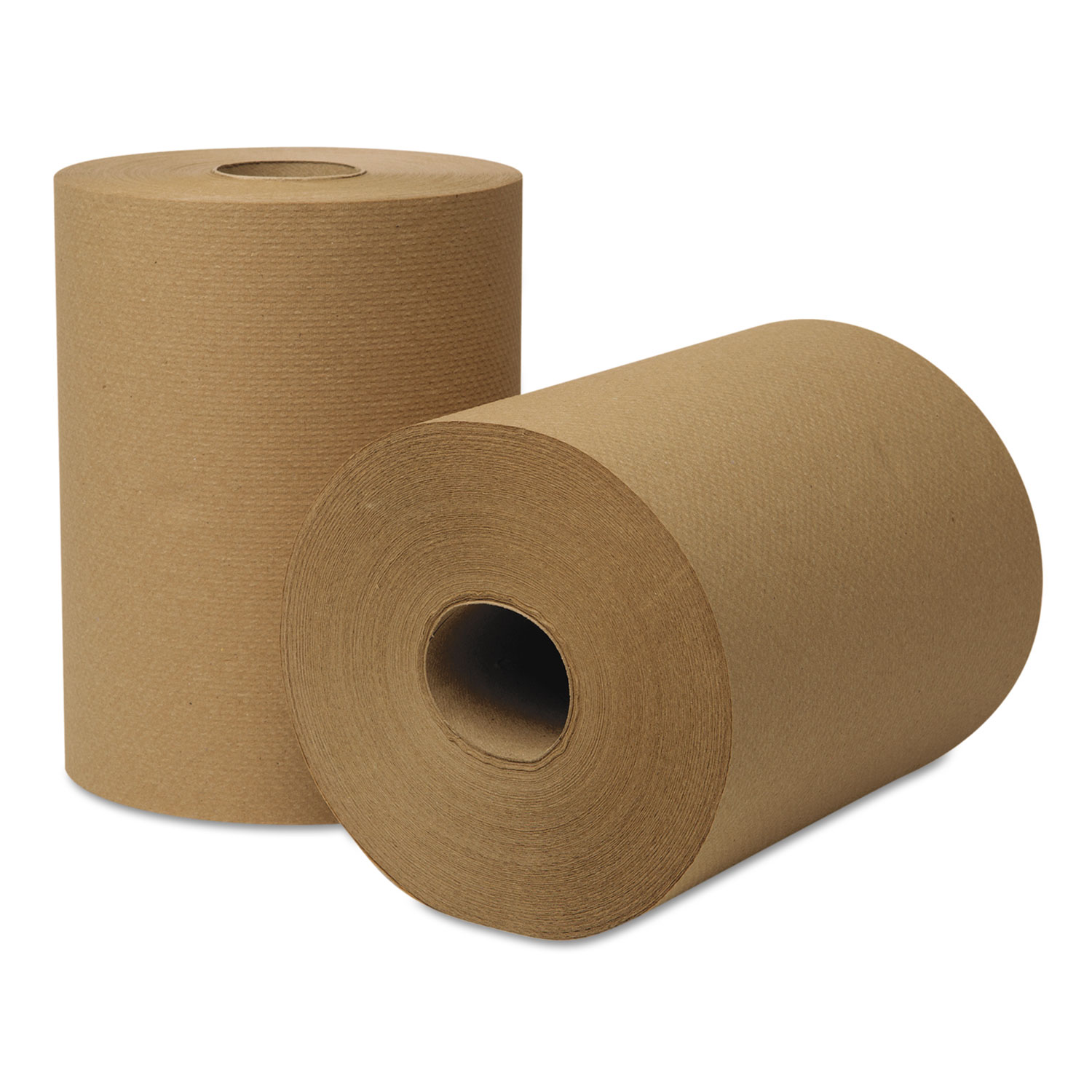 EcoSoft Hardwound Roll Towels, 350 ft x 8 in, Natural, 12 Rolls/Carton