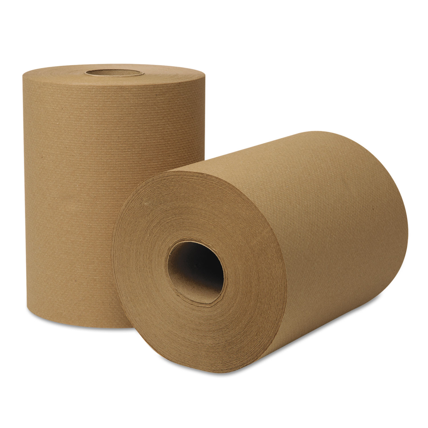 EcoSoft Hardwound Roll Towels, 425 ft x 8 in, Natural, 12 Rolls/Carton