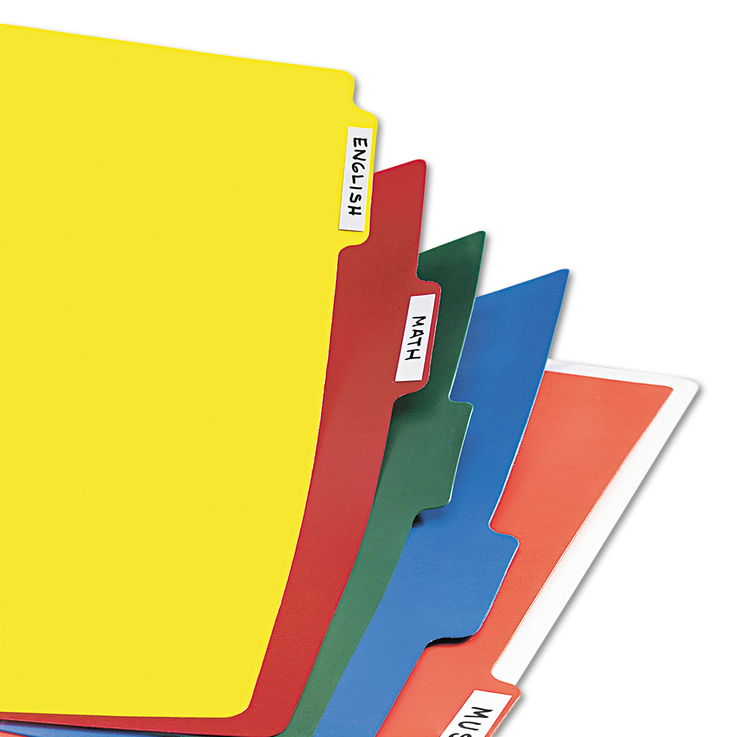 Heavy-Duty Plastic Dividers with Multicolor Tabs and White Labels , 8 ...