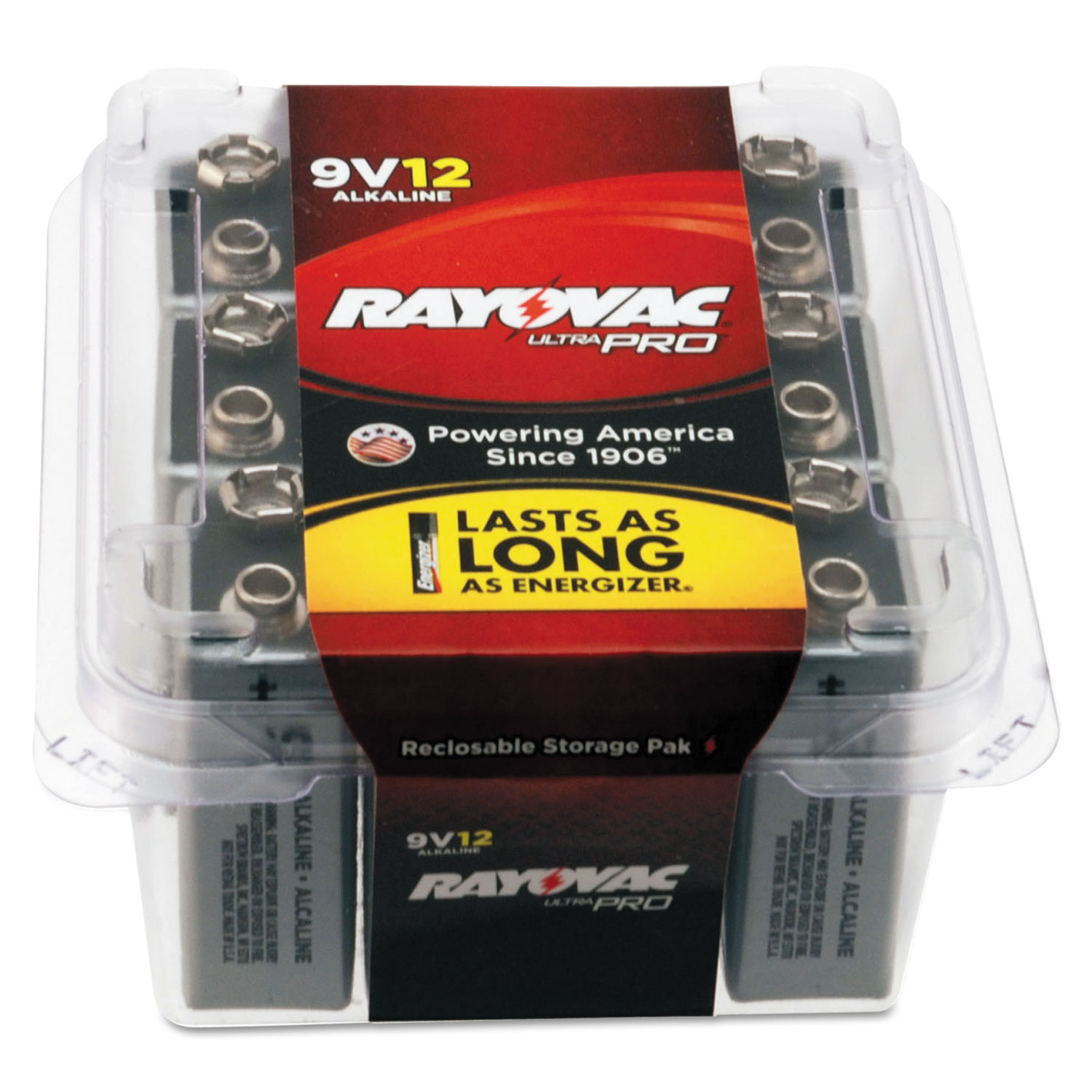 Ultra Pro Alkaline Batteries, 9V, 12/Pack