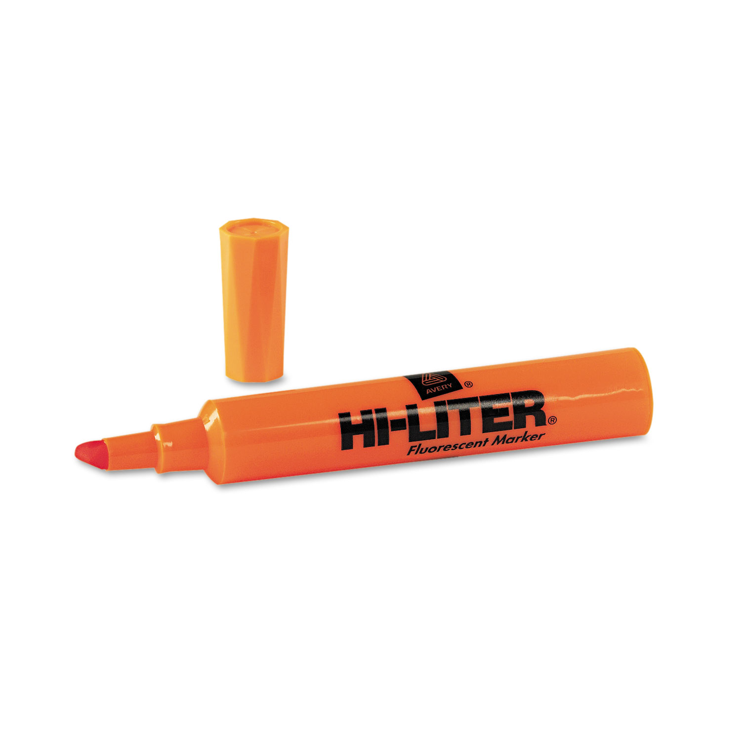 HI-LITER Desk-Style Highlighter, Chisel Tip, Fluorescent Orange Ink, Dozen