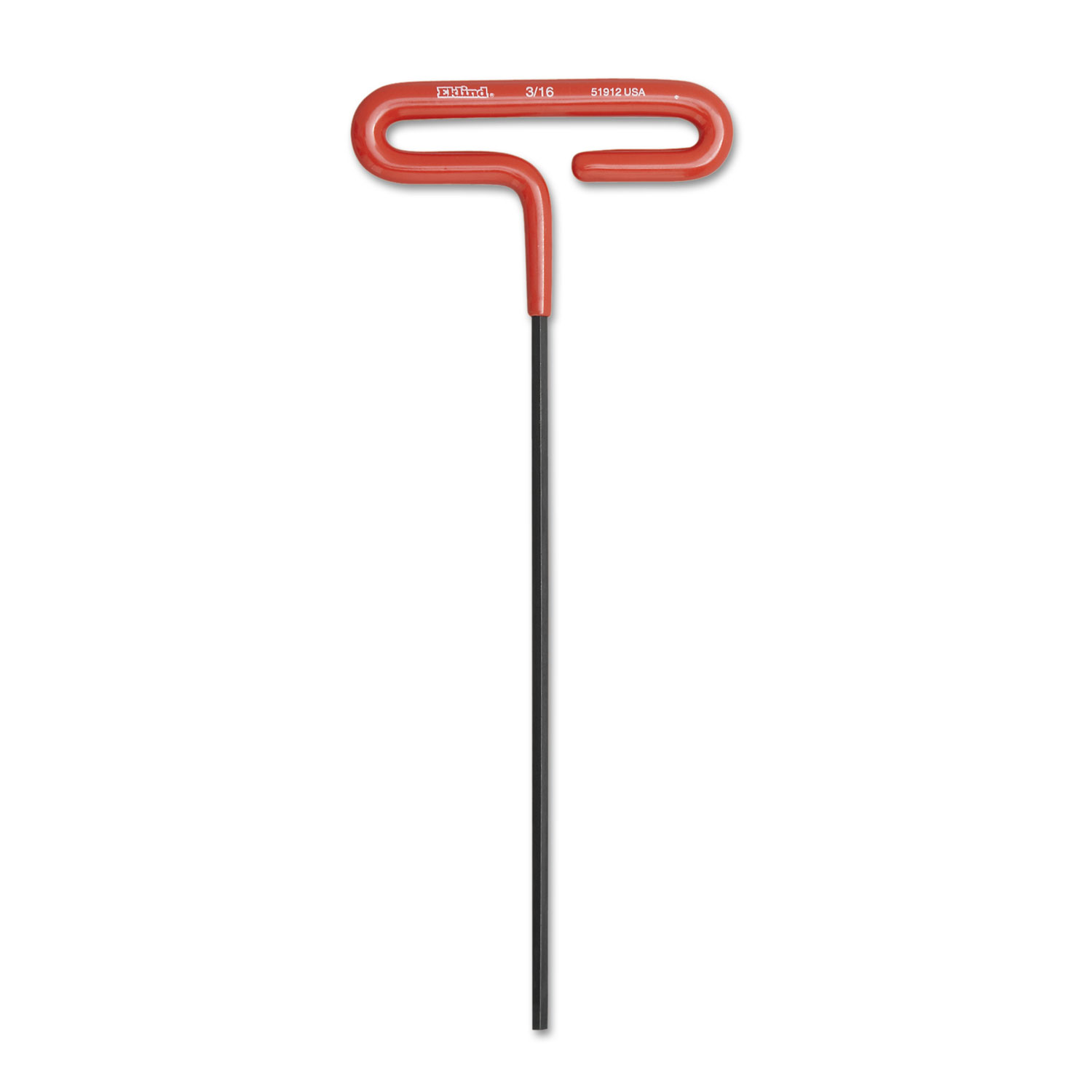 T-Handle Hex Key, Cushion Grip, 3/16, 9 Long