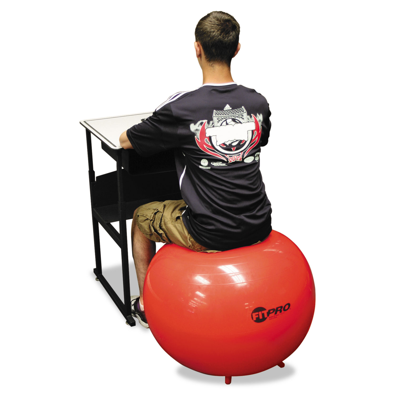 FitPro Ball with Stability Legs, 75cm Diameter, Red