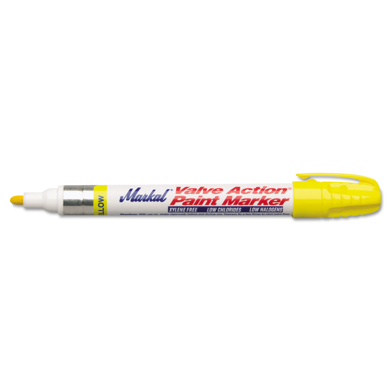  Markal 96821 Valve Action Paint Marker 96821, Medium Bullet Tip, Yellow (MRK96821) 