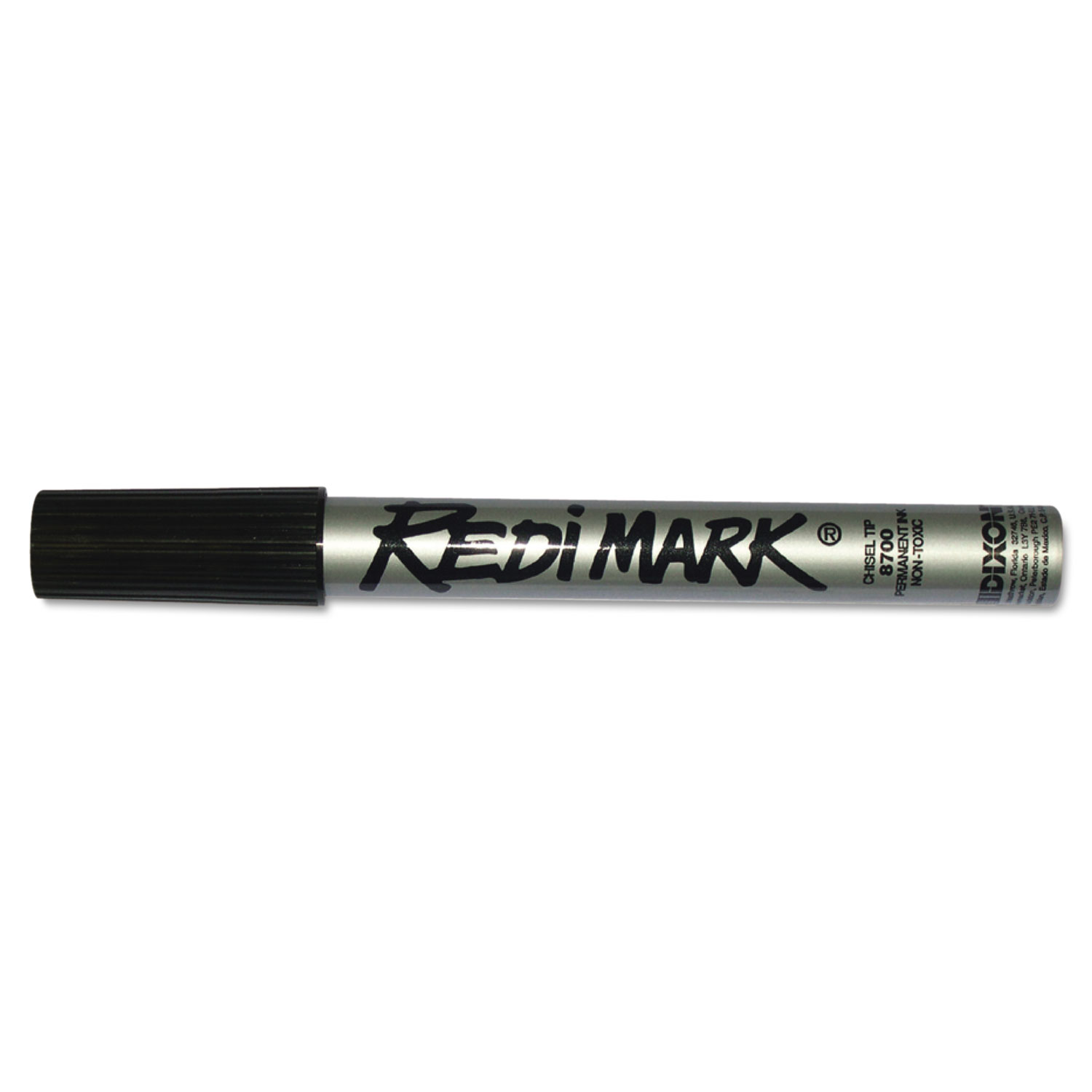  Dixon 87170 Redimark Metal-Cased Marker, Broad Chisel Tip, Black, Dozen (DIX87170) 
