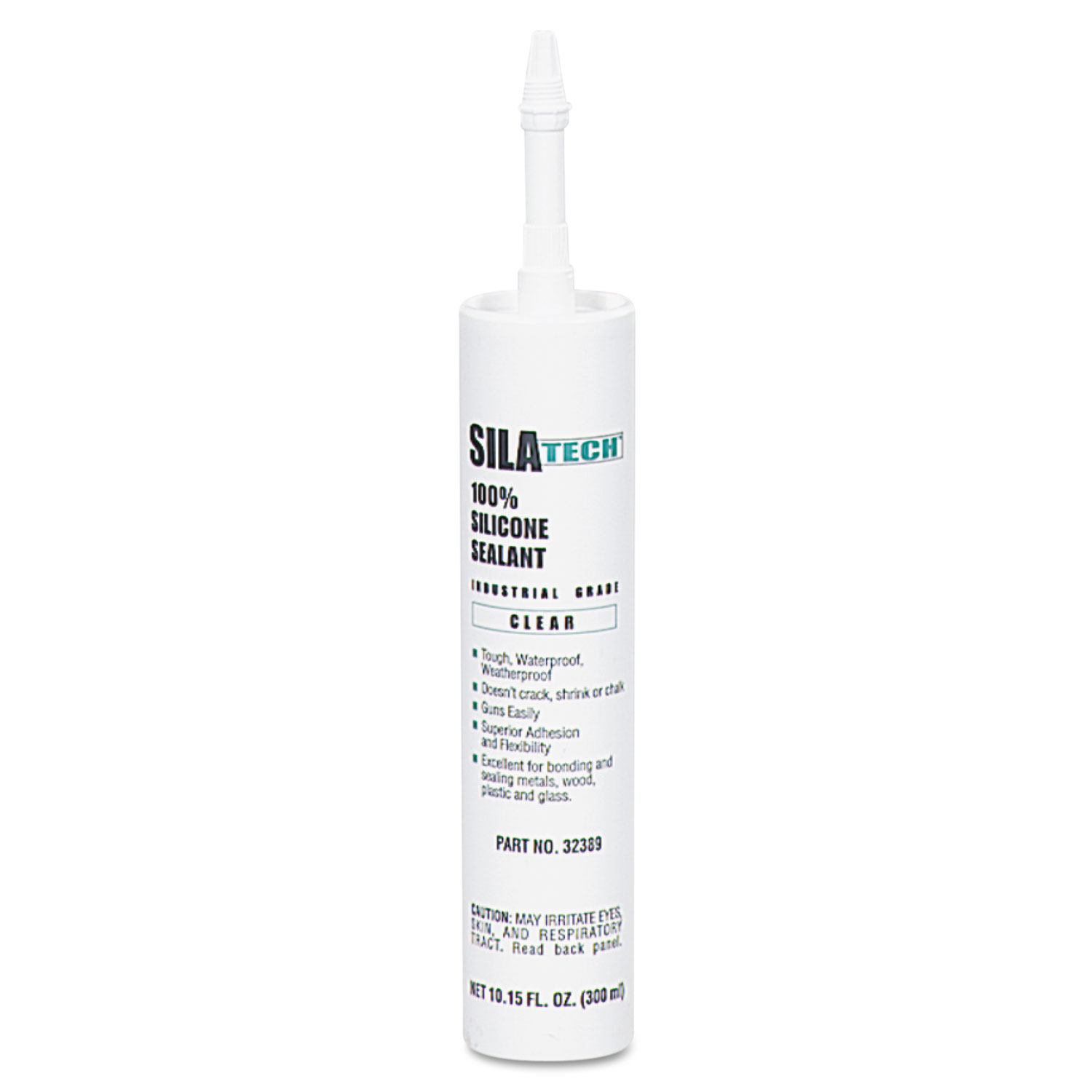 Silatech Clear RTV Silicone Adhesive Sealant, Clear, 10.15oz