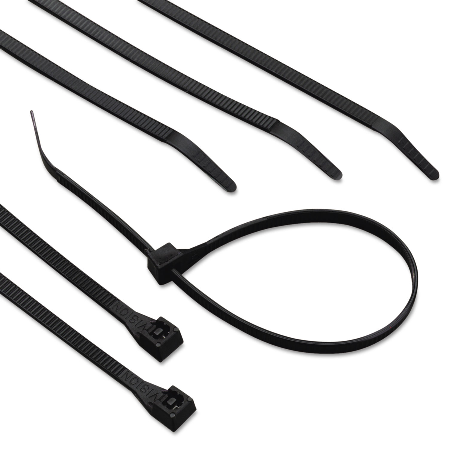UVB Heavy-Duty Cable Ties, 15, 120 lb, UV Black, 50/Pack
