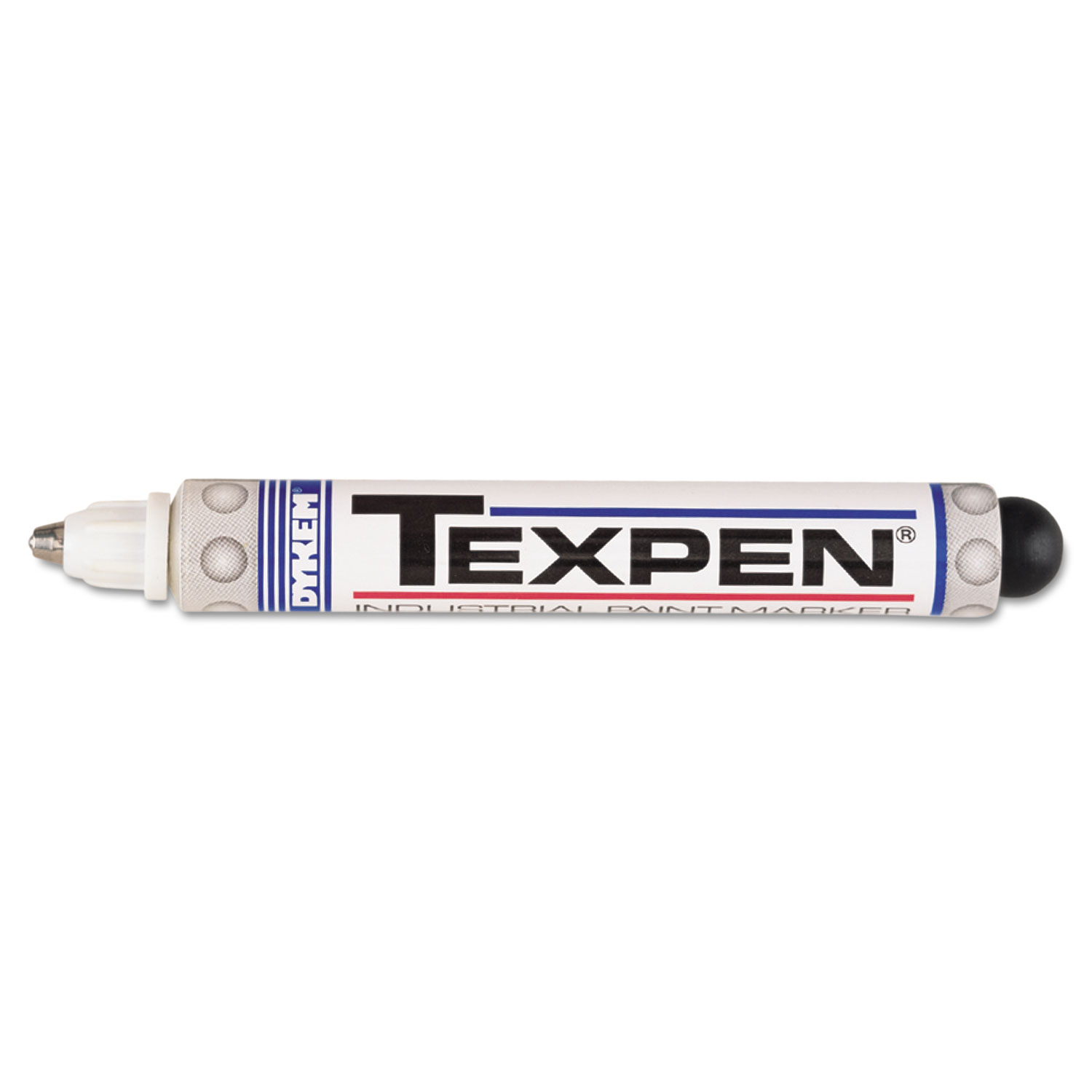 TEXPEN Industrial Paint Marker Pens, Medium Bullet Tip, White