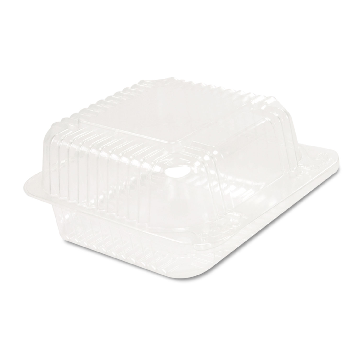 Staylock Clear Hinged Container, Plastic 5 3/10x5 3/5x2 4/5 Clear 125/BG 4 BG/CT