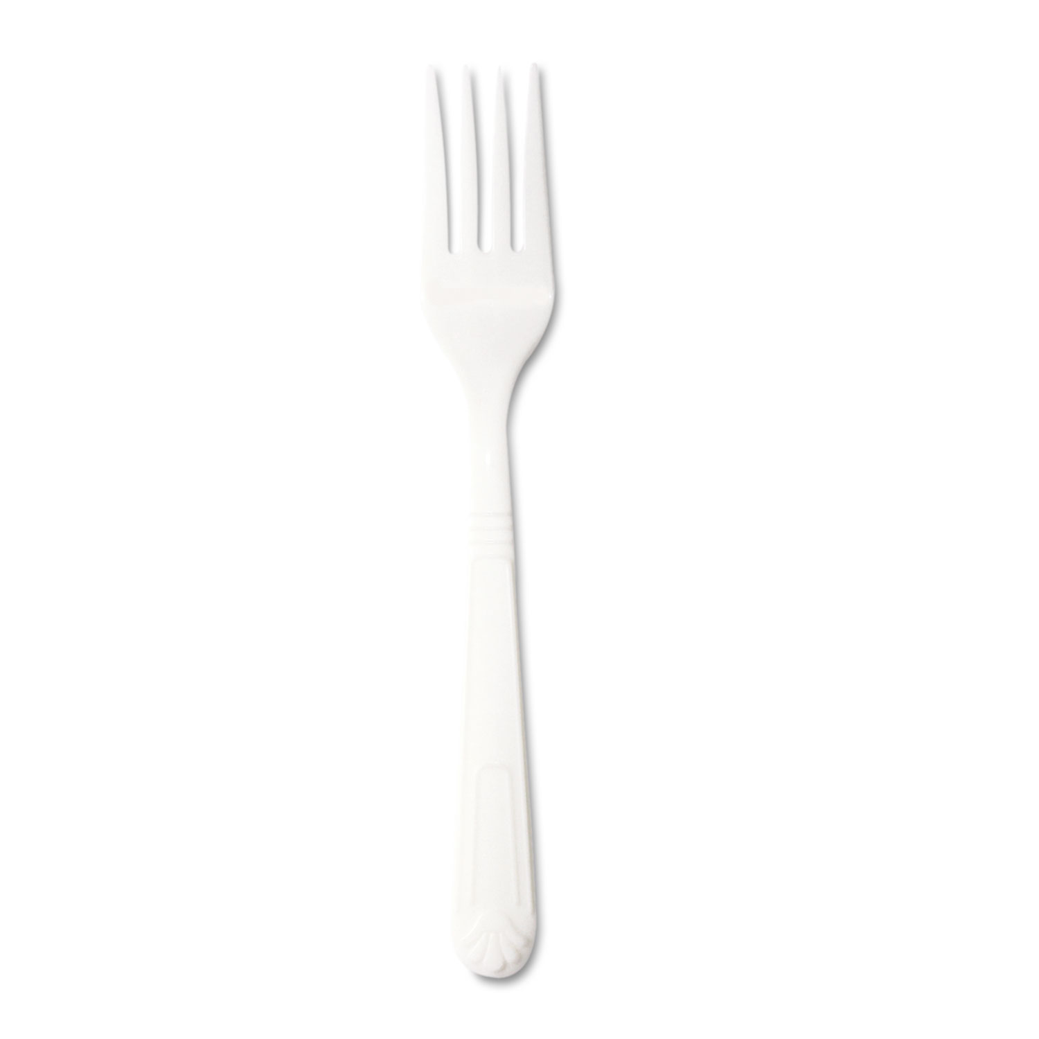 GEN GENHYWFK Heavyweight Cutlery, Forks, Polypropylene, White, 1000/Carton (GENHYWFK) 