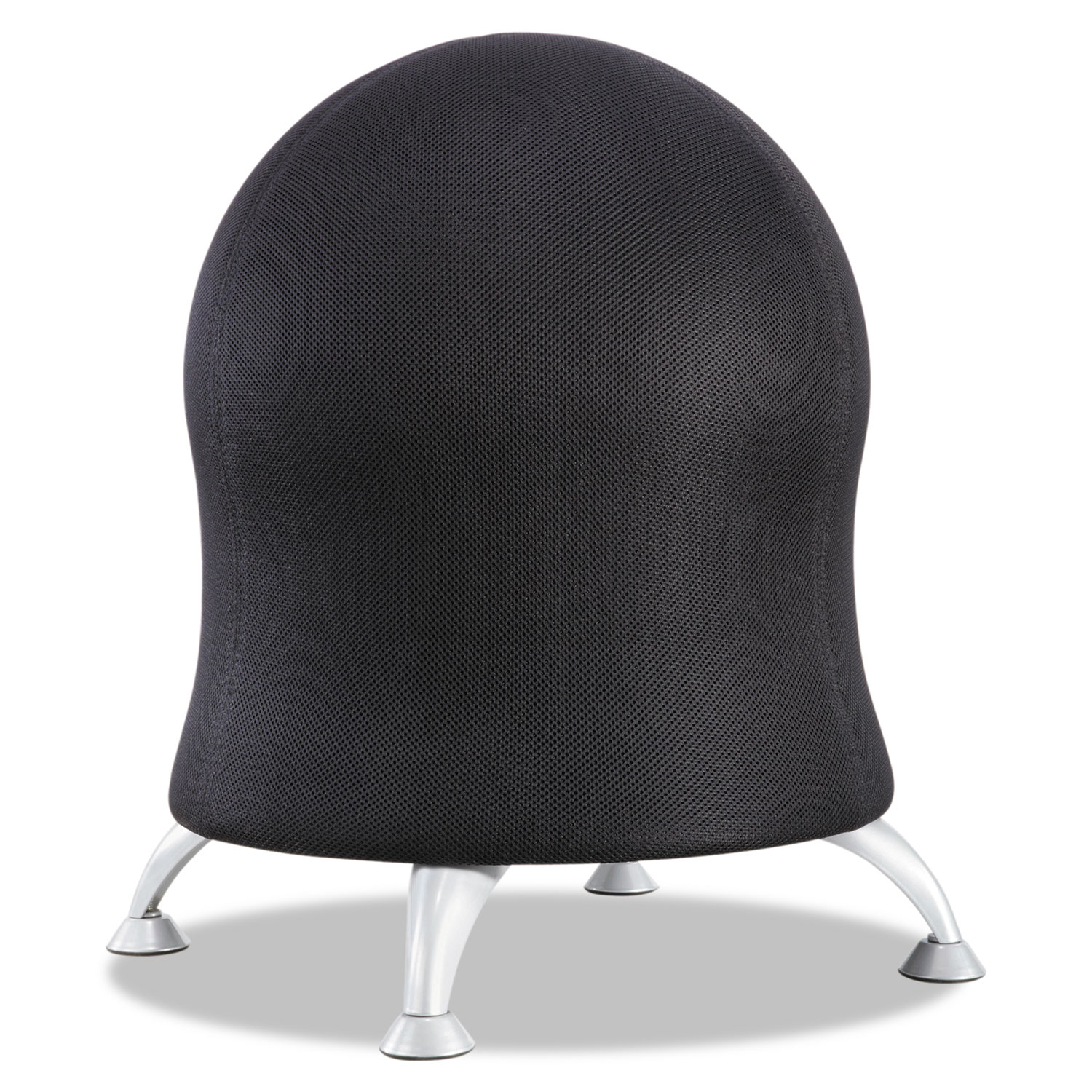  Safco 4750BL Zenergy Ball Chair, Black Seat/Black Back, Silver Base (SAF4750BL) 