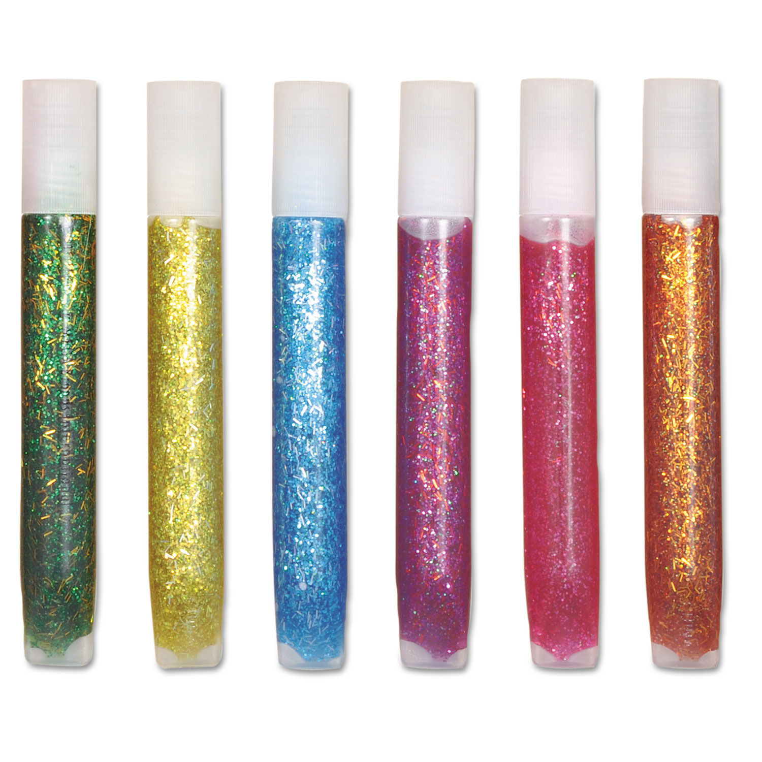 Confetti Glitter Glue Sticks, Assorted, .21 oz, 6 Sticks
