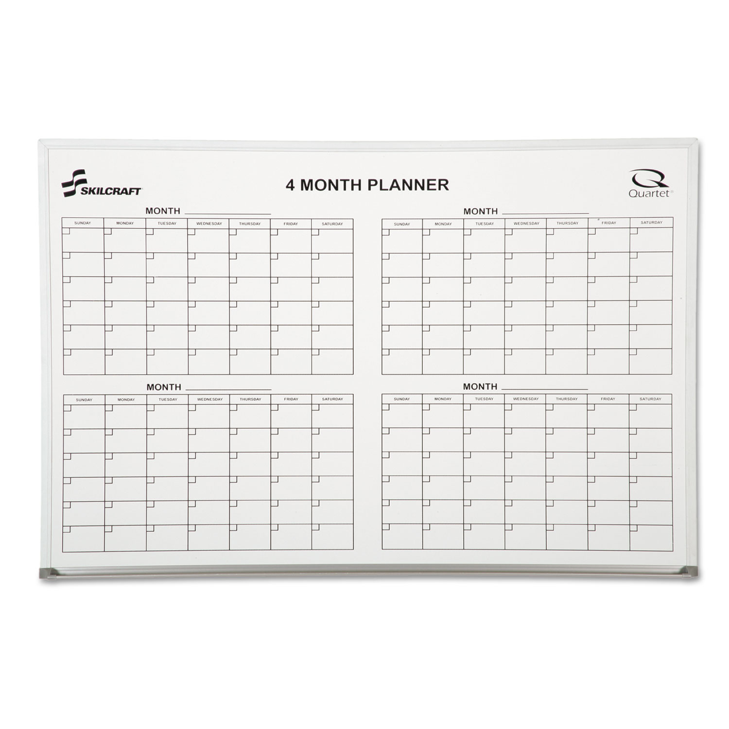 Quartet 4Month Cubicle Calendar Board by AbilityOne® NSN5550295