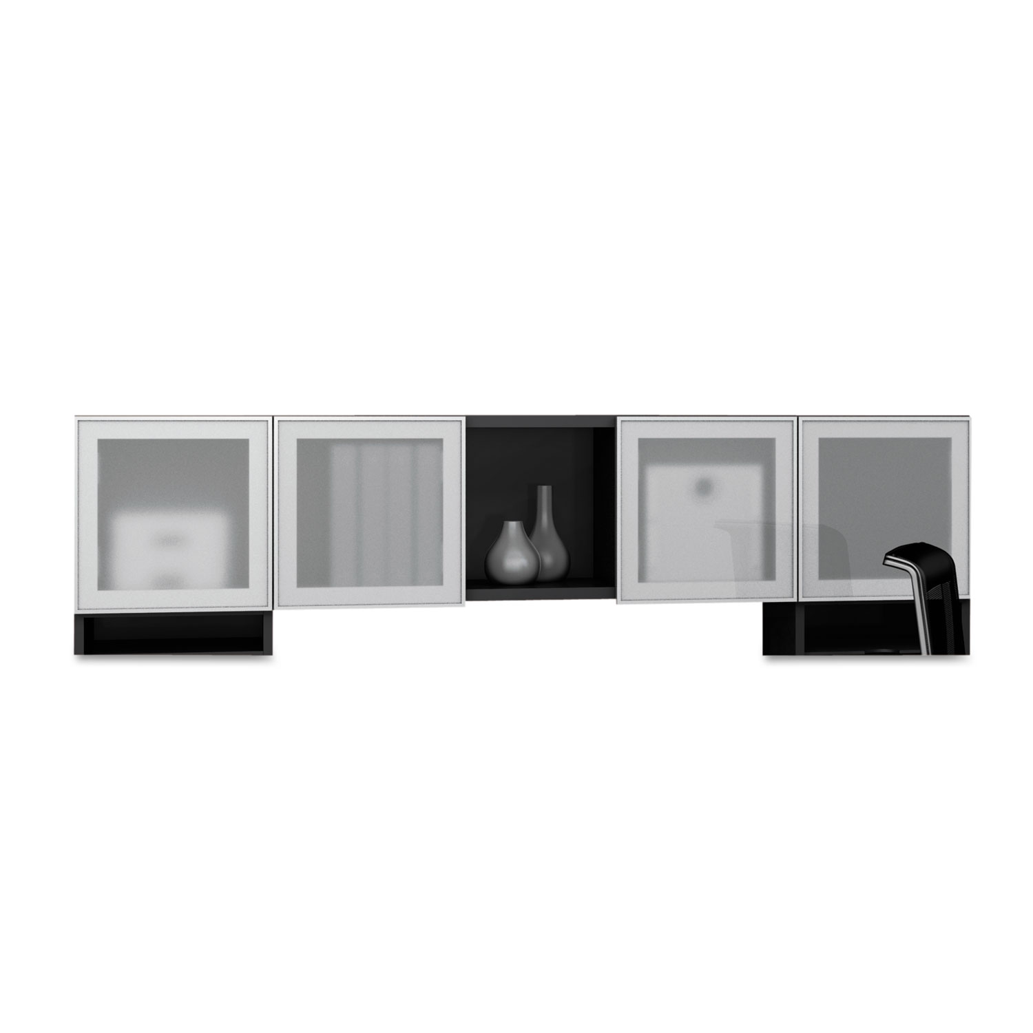  Safco EZH72FAHB e5 Series Overhead Storage Cabinet, 72w x 15d x 15h, Raven (MLNEZH72FAHB) 