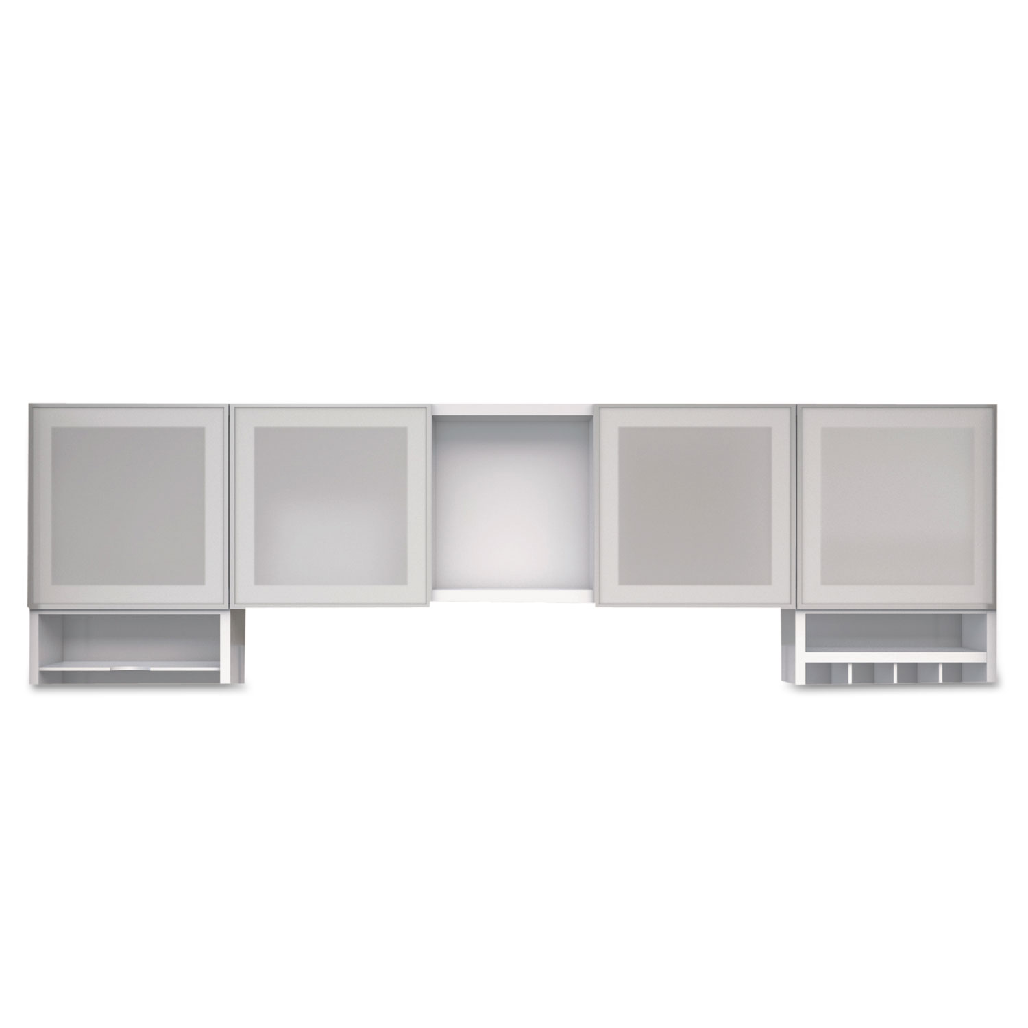  Safco EZH72FAGZ e5 Series Overhead Storage Cabinet, 72w x 15d x 15h, White (MLNEZH72FAGZ) 