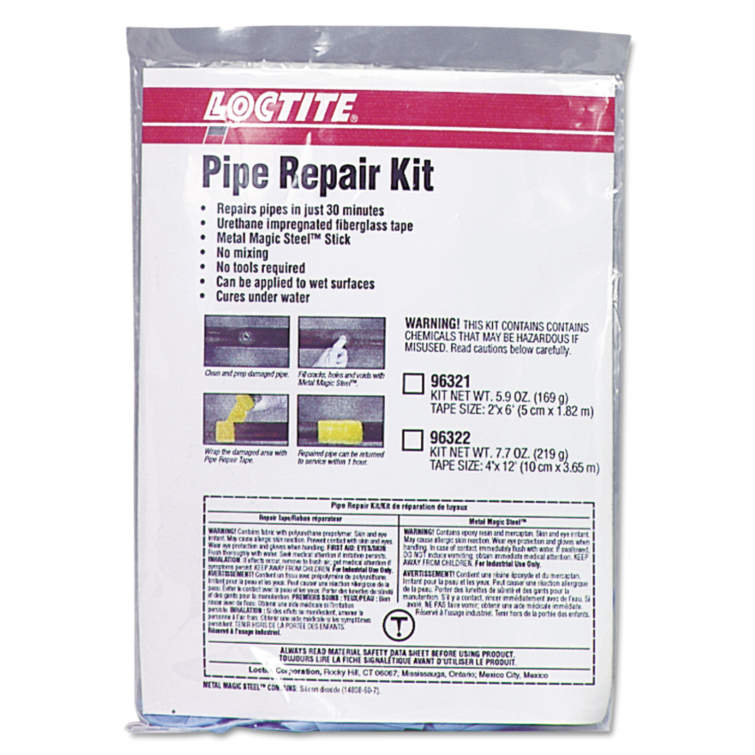 Pipe Repair Kit, 4 x 12ft