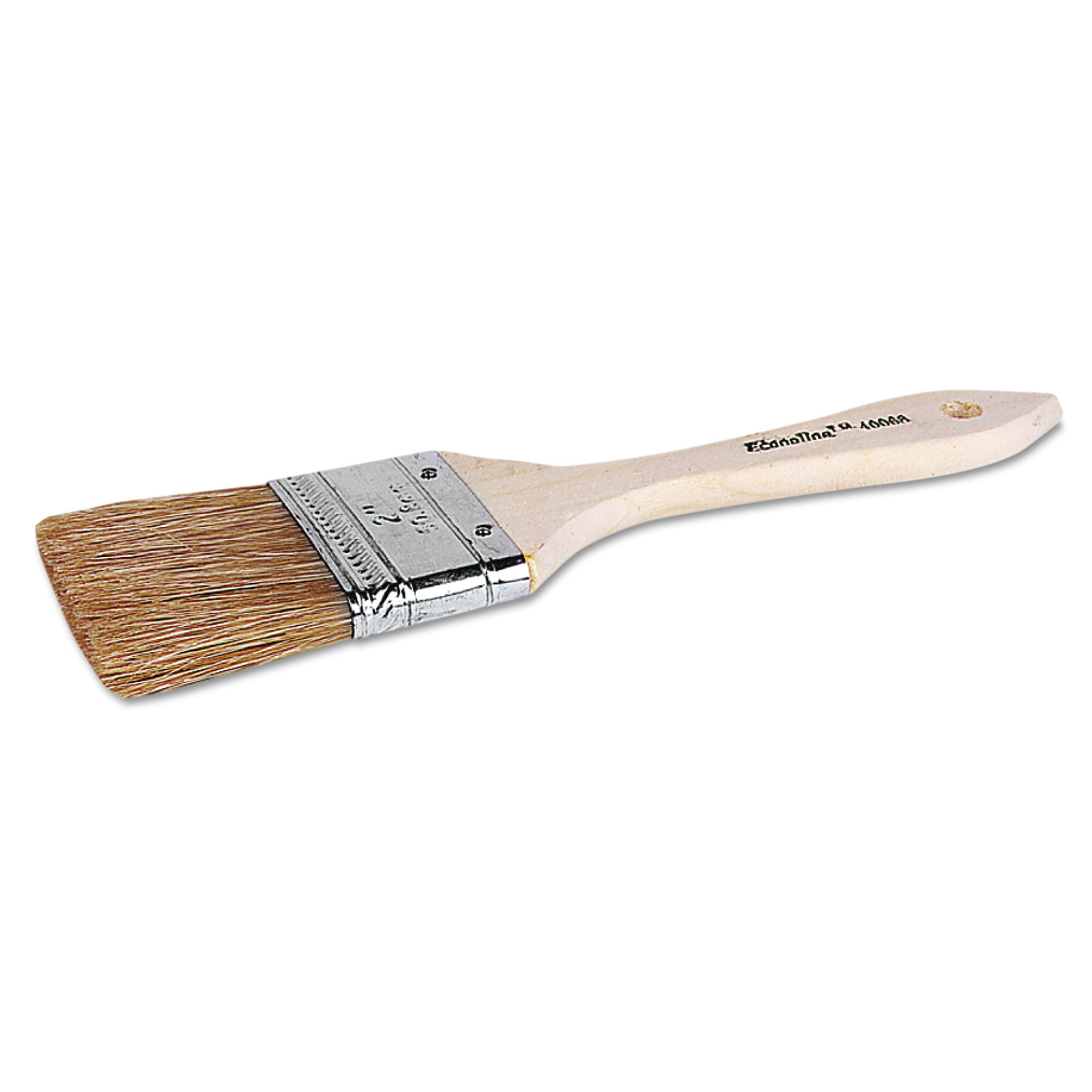 ECO-1 Disposable Chip and Oil Brush, White, 1 Hog Bristle, Wood
