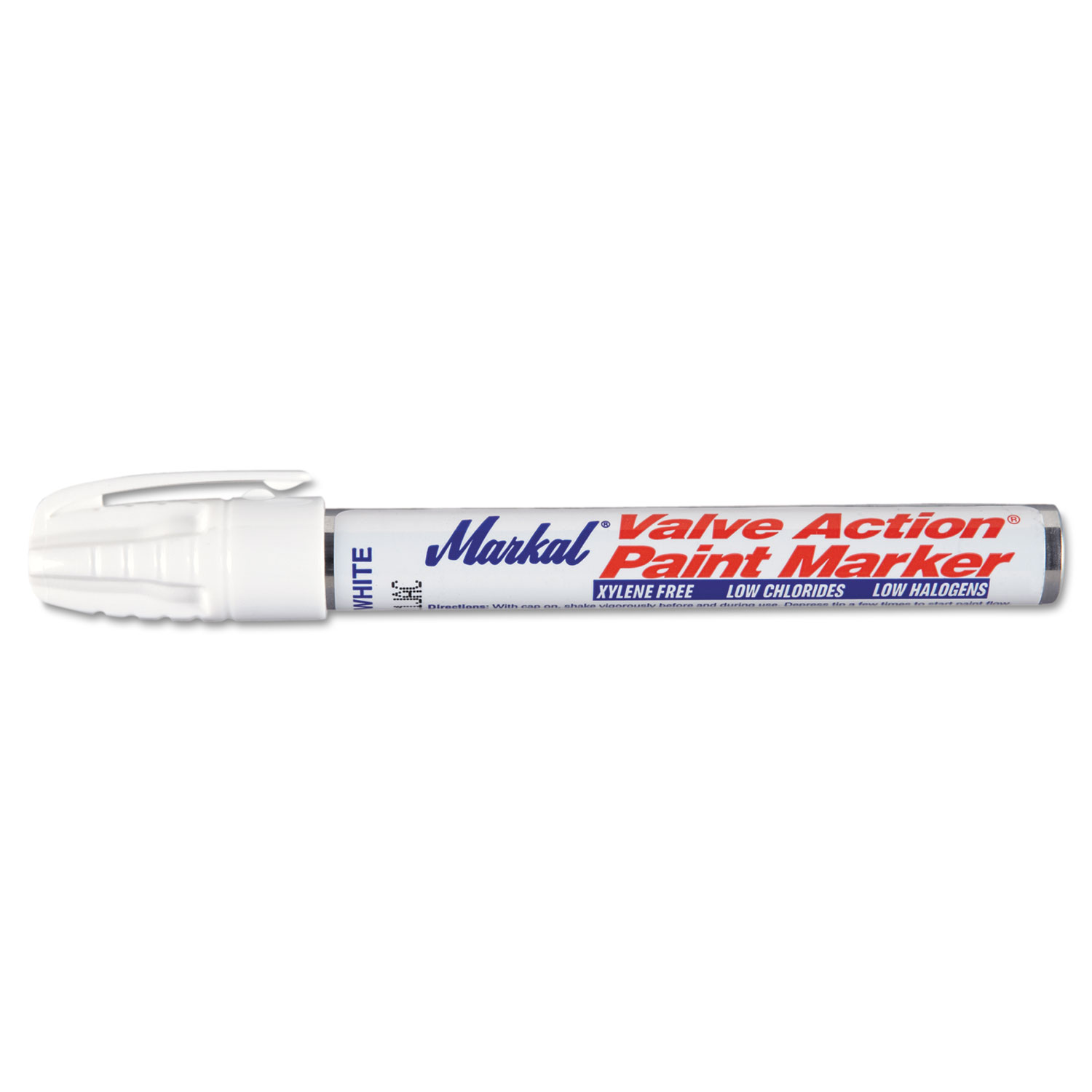  Markal 96820 Valve Action Paint Marker 96820, Medium Bullet Tip, White (MRK96820) 