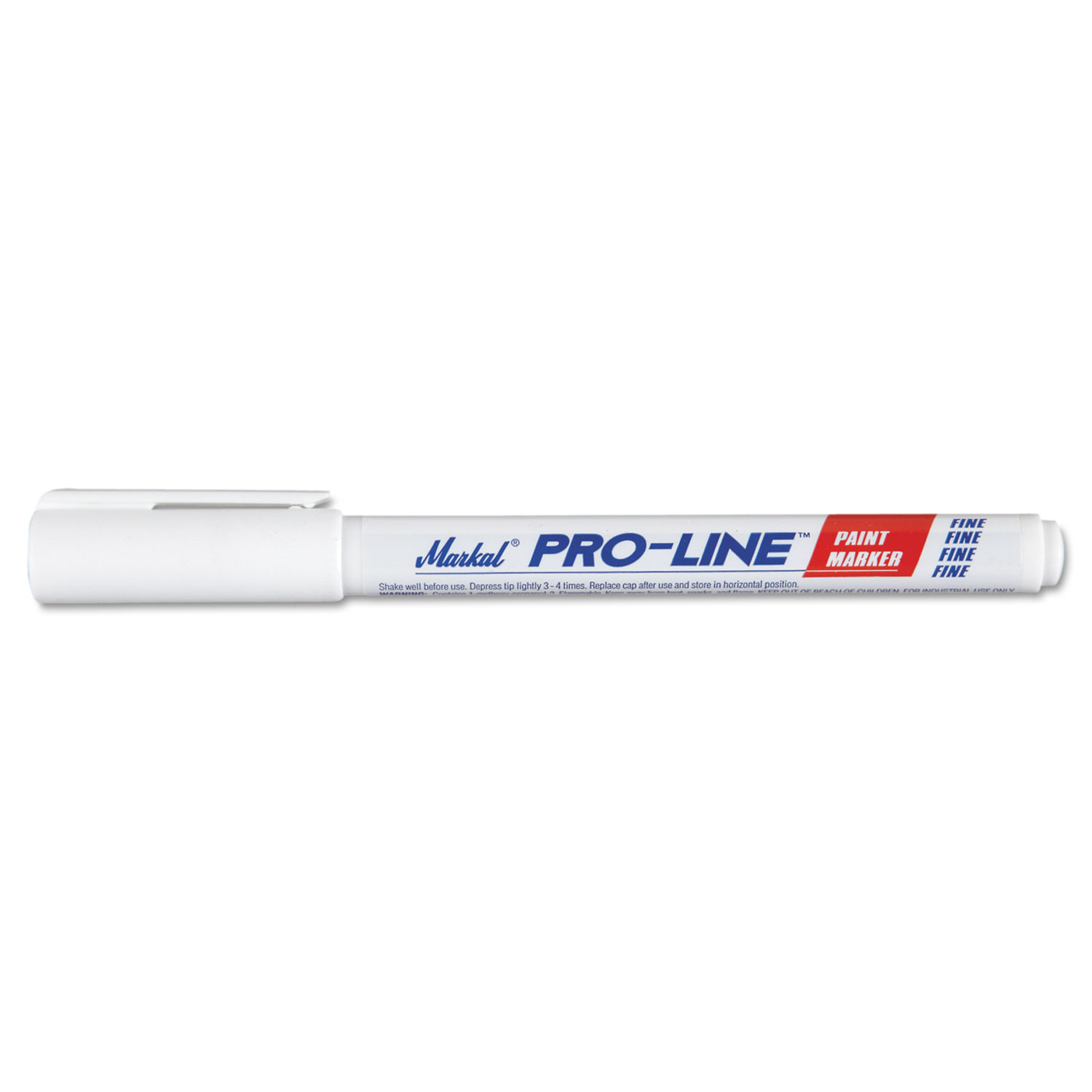  Markal 96871 Pro-Line Fine Point Paint Marker 96871, Fine Bullet Tip, White (MRK96871) 